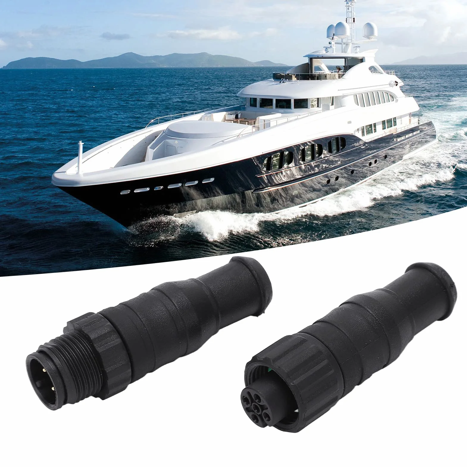 NMEA 2000 terminadores set 2pcs resistencia terminal marino IP67 M12 5 PIN compatible Lowrance Simrad