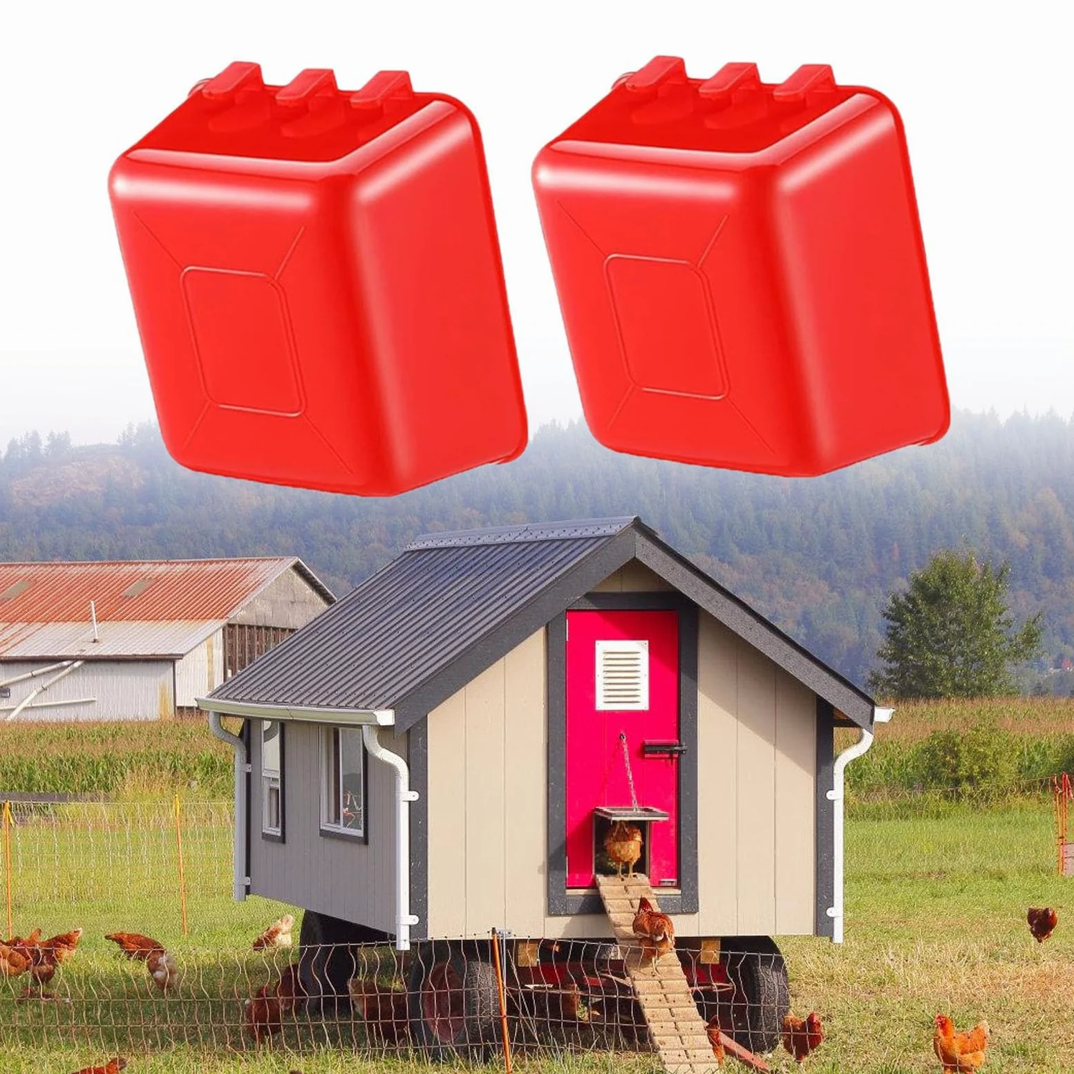Cuencos multiusos de plástico ABS para colgar alimentos, 50 piezas, ideales para pollos, palomas y hámsteres, cuenco de alimentación de llama