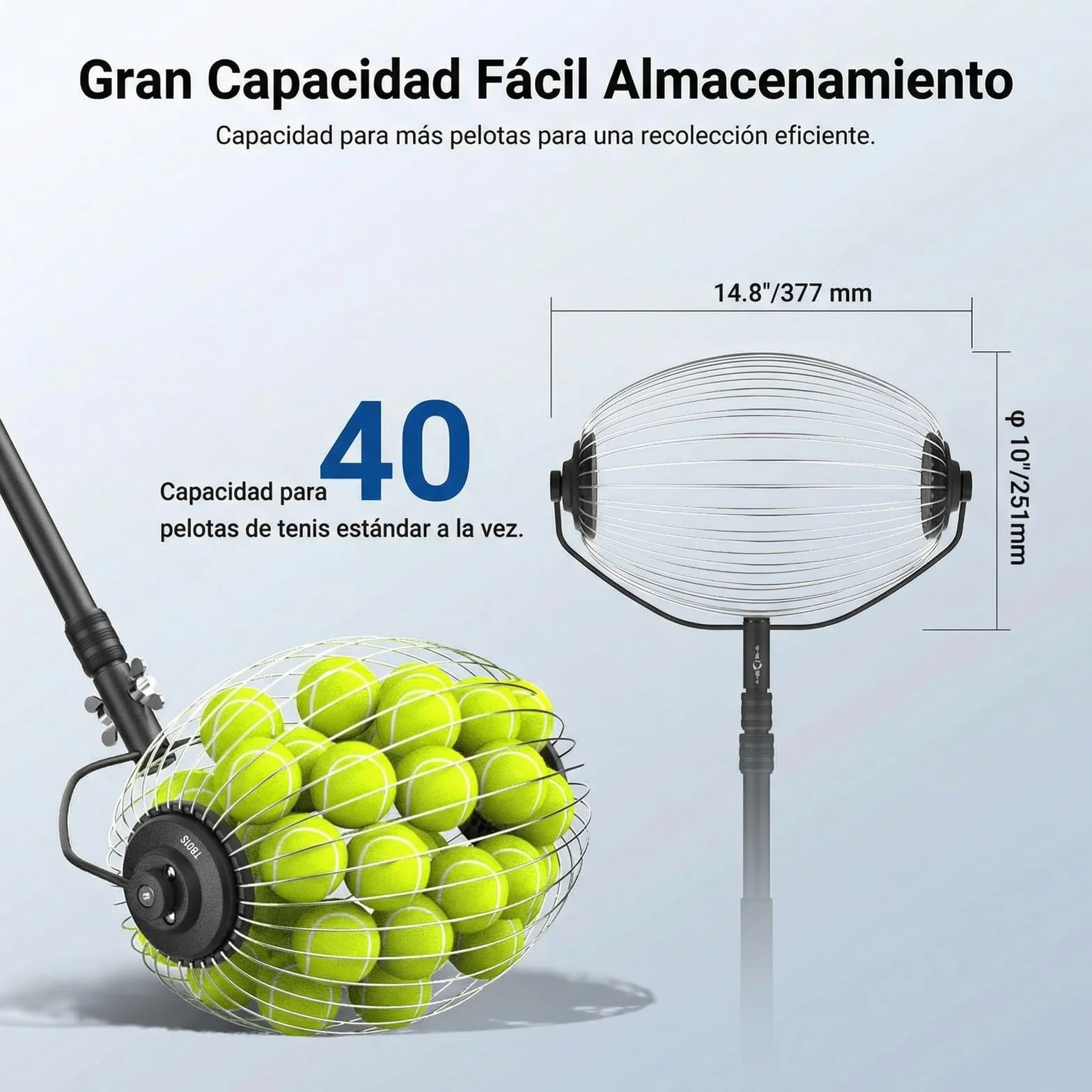 NEEWER TB01S Golf Ball Pickup Telescopic 30-58 Inch Hopper Picker Upper for 40 Balls Trainer Accessory