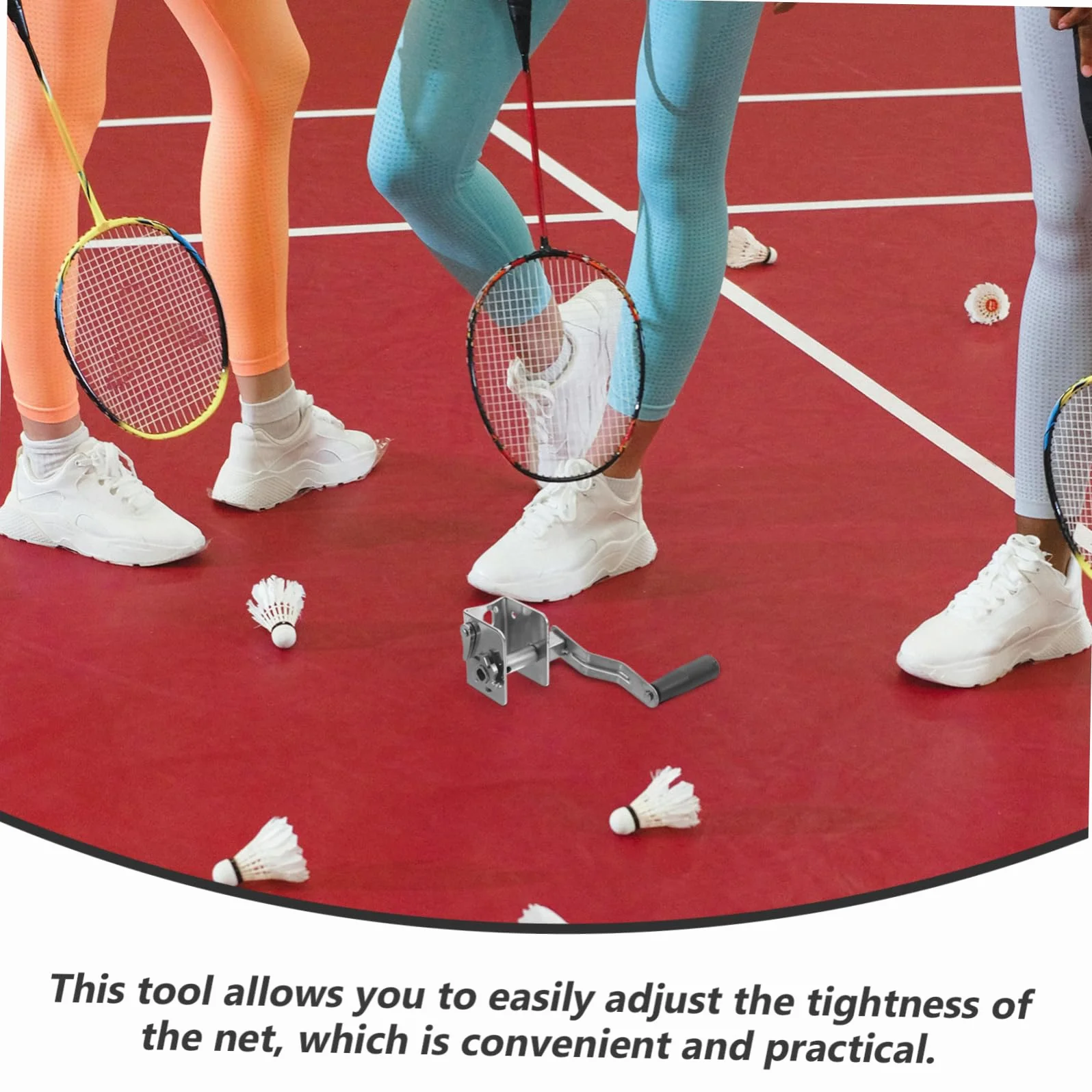 Ibasenice Tensor de Cuerda para Voleibol y Bádminton, Herramienta de Encordado Metálica Manual