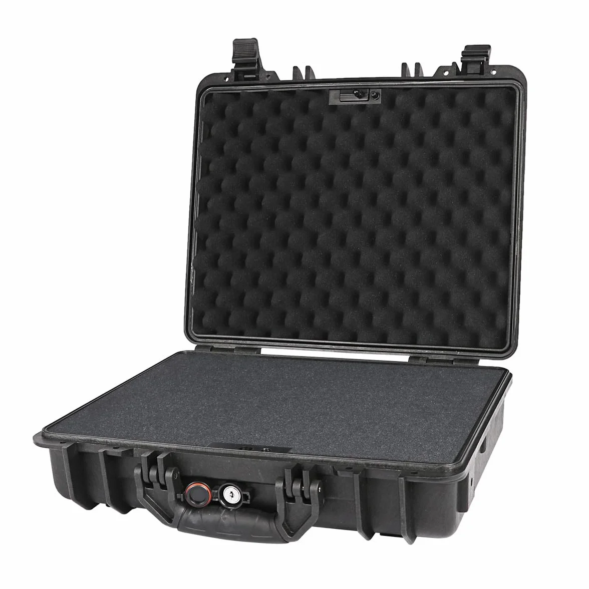 Qisan Caja fuerte para armas de fuego para pistolas, resistente al agua, antirrobo, cerradura de llave y contraseña digital, acero