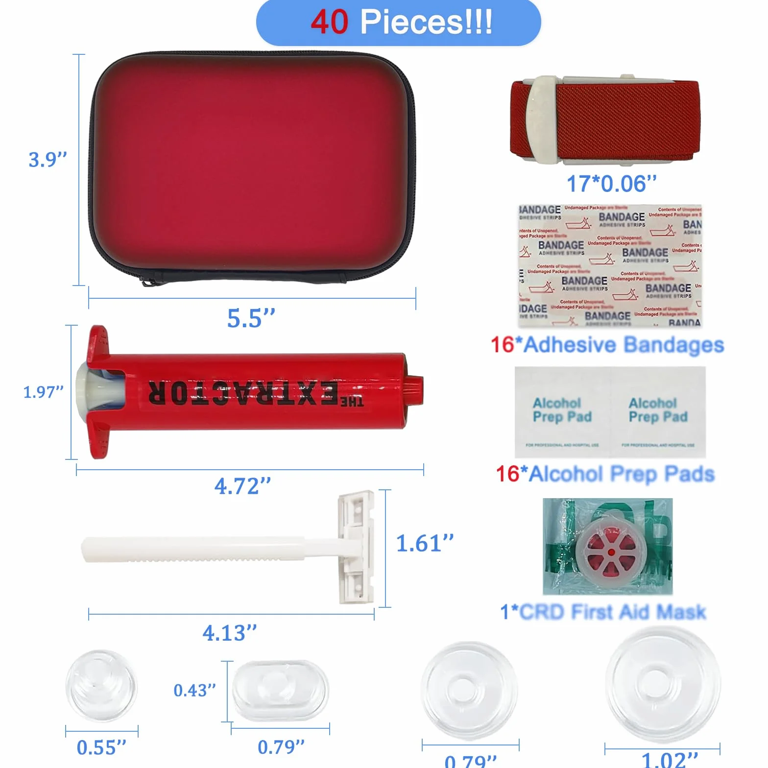 Kit de mordedura de serpiente para humanos, kit de mordida de serpiente de cascabel, kit de picadura de abeja, kit de mordida de serpiente de veneno para perros, kit de extractor de veneno, bomba de