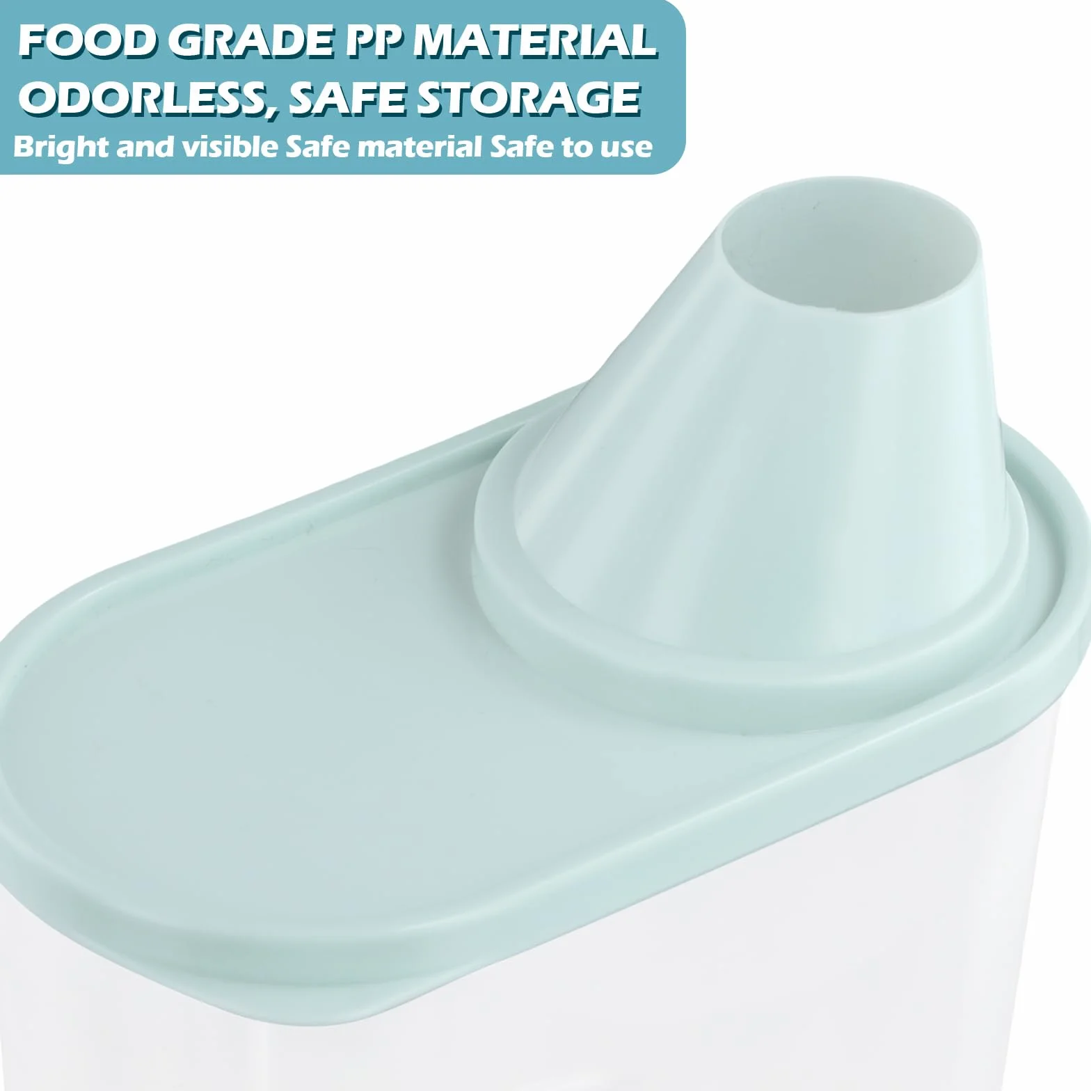 Dokeno 2PCS Contenedor Pienso 2,5 L, Contenedor Comida Perro con Vaso Medidor, Recipientes Herméticos para Comida para Perros, Envase de Plástico, para Cereales, Arroz, Perros, Gatos (26 * 15 * 8cm)