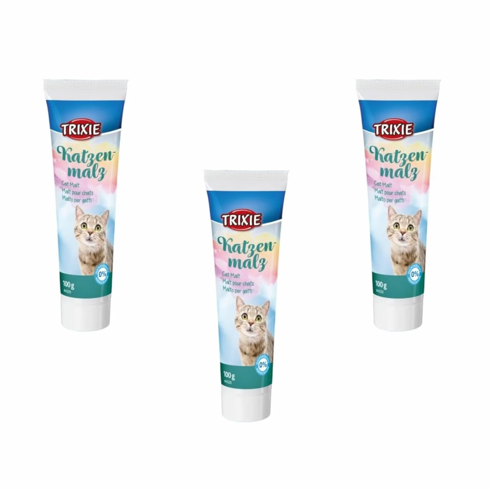 Trixie Cat Malt | Paquete Triple | 3 x 100 g | Alimento complementario para gatos Que Puede favorecer la formación de Bolas de Pelo | Puede Ayudar a Mejorar la digestión