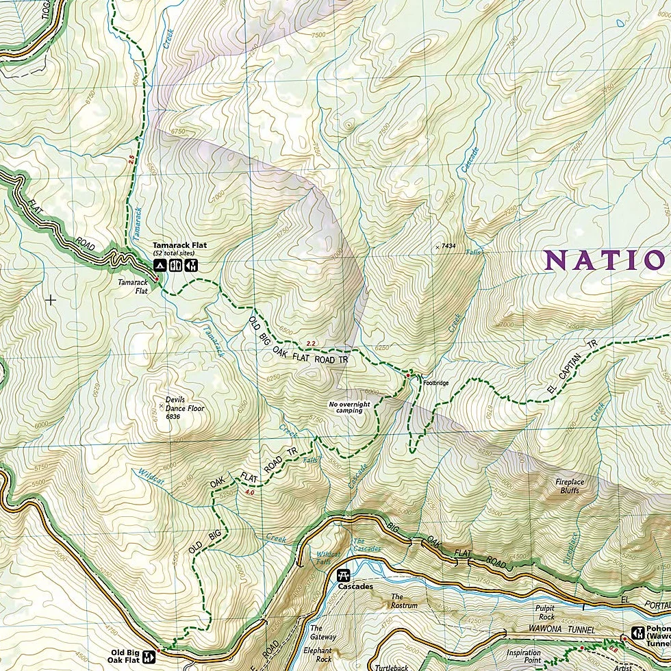 Yosemite Sw, Yosemite Valley & Wawona: Trails Illustrated National Parks Map (National Geographic)