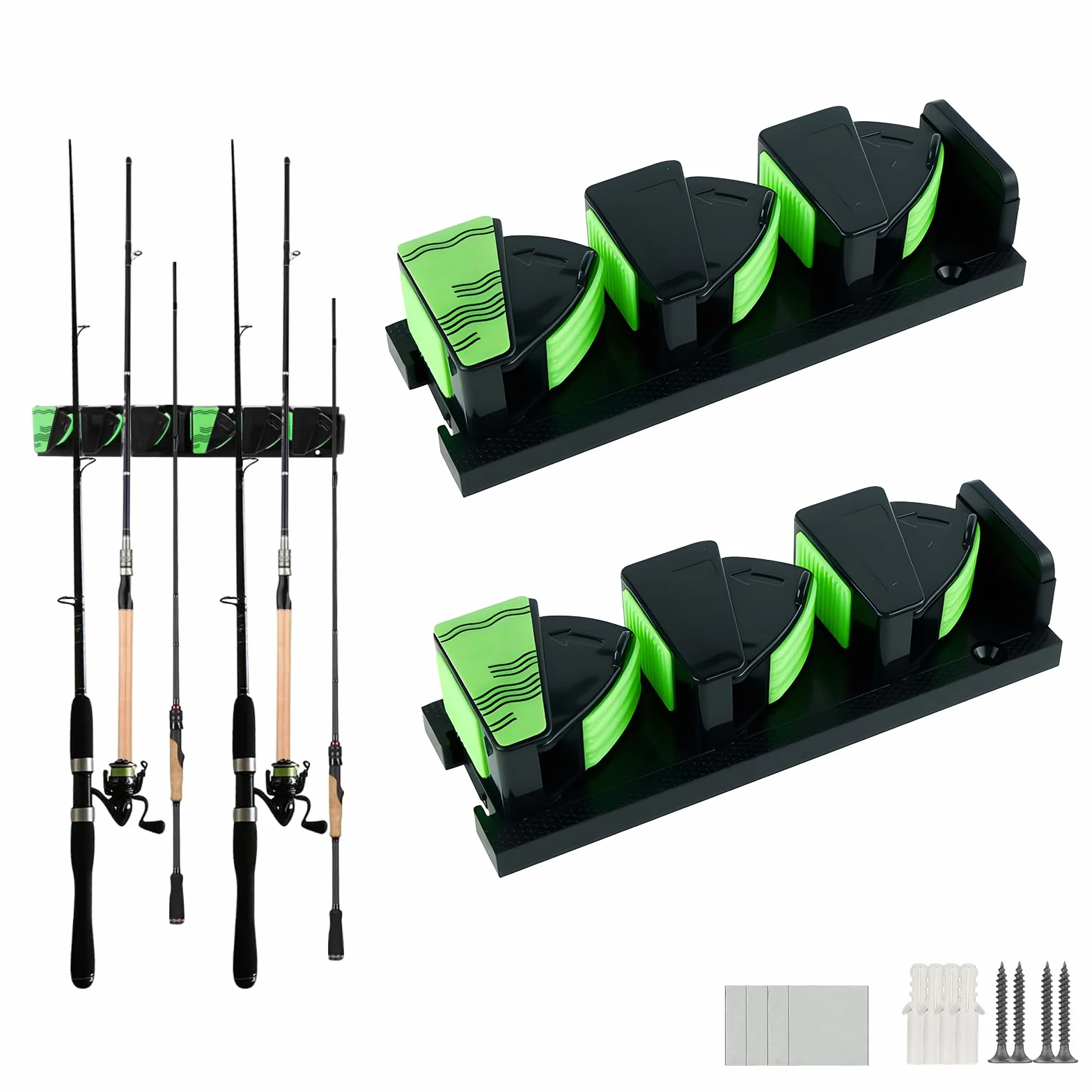 Soporte Cañas de Pescar Portacañas Plástico Goma UV Antideslizante Juego 2 Unidades Barco