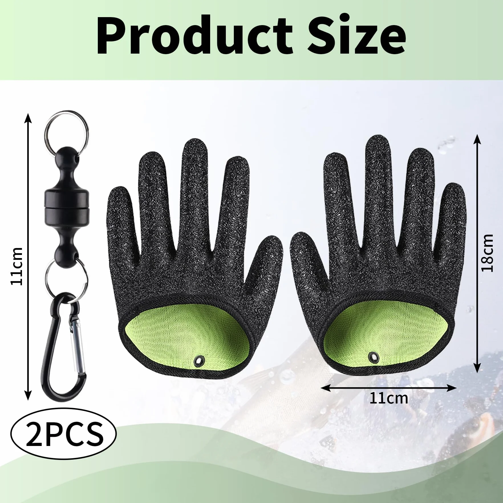 Guantes de Pesca Impermeables Anticortes con Cierre Magnético