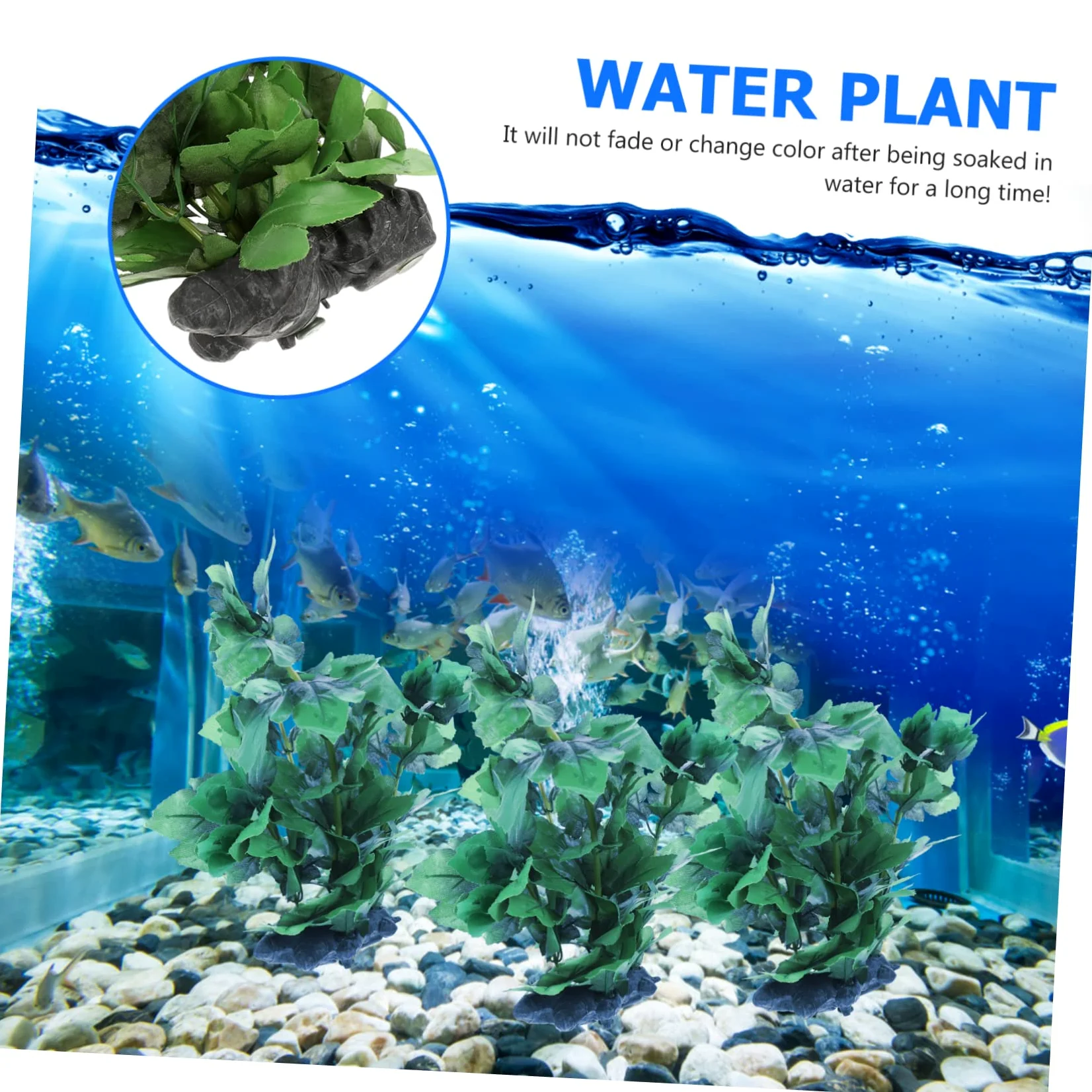 YARNOW 4 Piezas Pecera Plantas Acuaticas Planta De Acuario De Escritorio Peces De Acuario Estanque Auto Plantas Acuáticas Planta De Pecera Macetas De Tanques Bol Green El Plastico