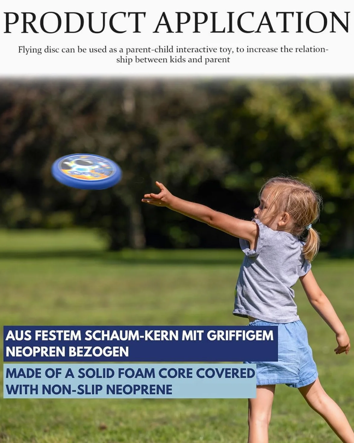 Discos Voladores para Niños Sujetar Fáciles Seguros Frisbees Deportes al Aire Libre Astronauta