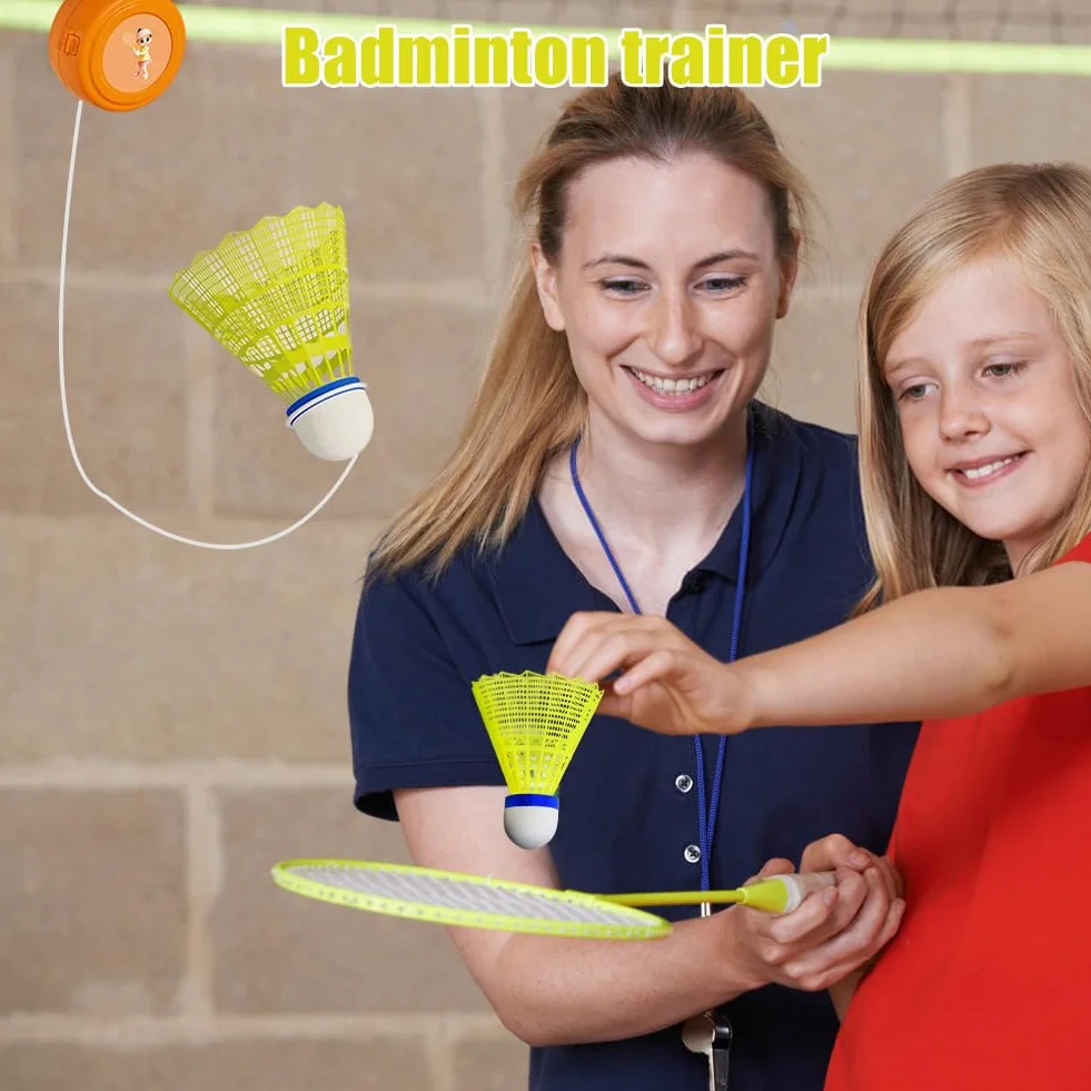 Entrenador de rebote de bádminton portátil para un solo jugador