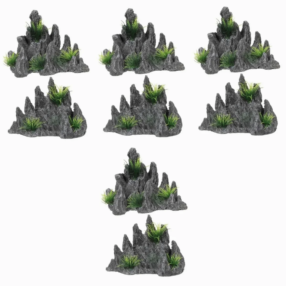 OUNONA Decoración del Paisaje del Acuario Decoración De Acuario De Peces Decoraciones De Peceras Acuarios Estatua De Rocalla Pecera Rocalla Resina 2 Piezas X 4