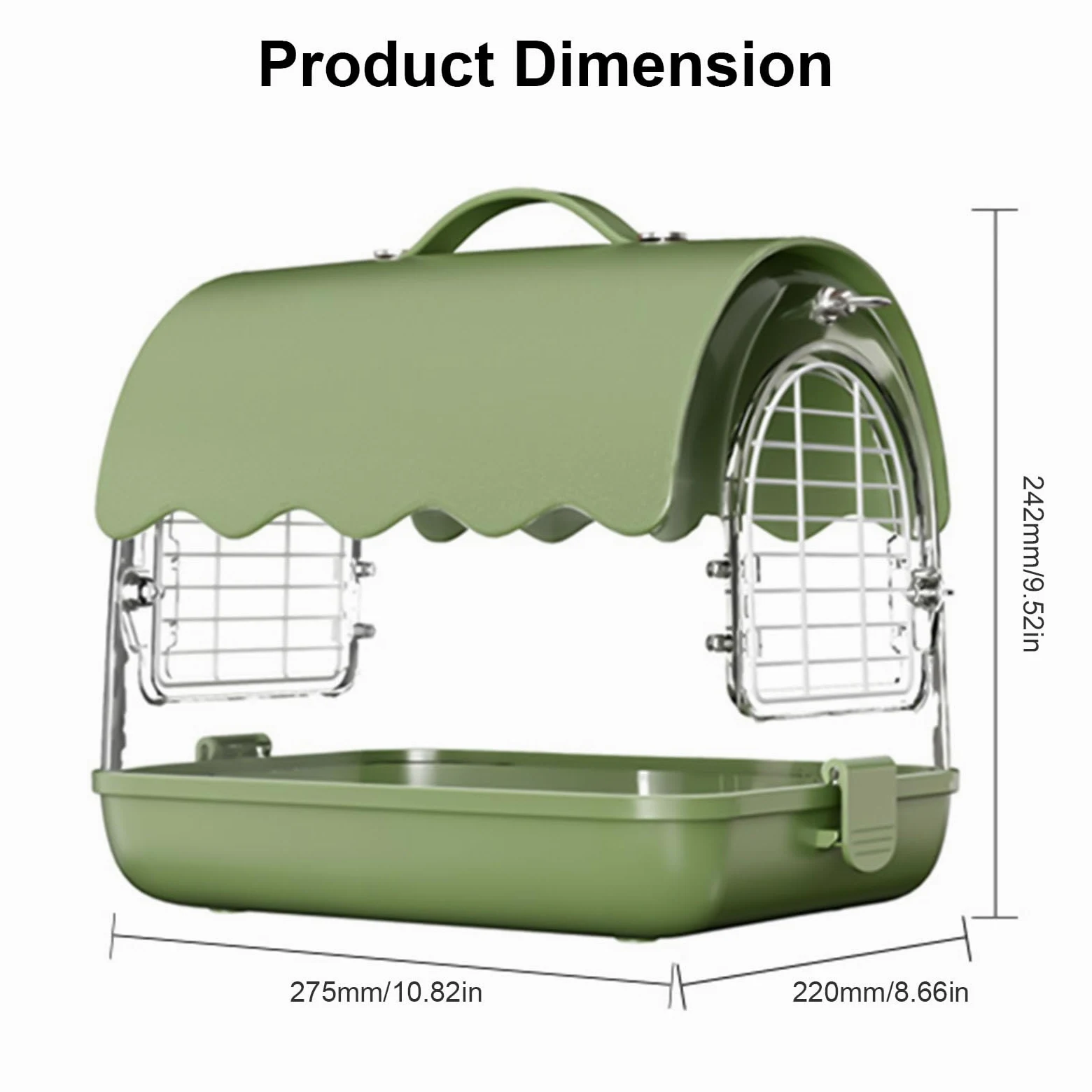 Transportadores de pájaros acrílicos para pájaros pequeños, jaula de seguridad para loros de jardín para loros de agapornis, jilgueros, jaula ventilada para loros