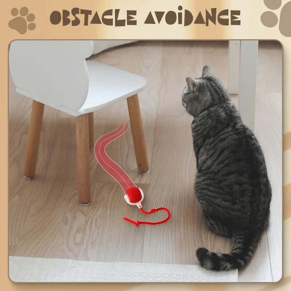 Pelotas de juguete interactivas para gatos, juguetes para gatos adultos aburridos de interior, bola interactiva inteligente para gatos y perros, juguetes para gatos de interior, bola de mascotas Peppy