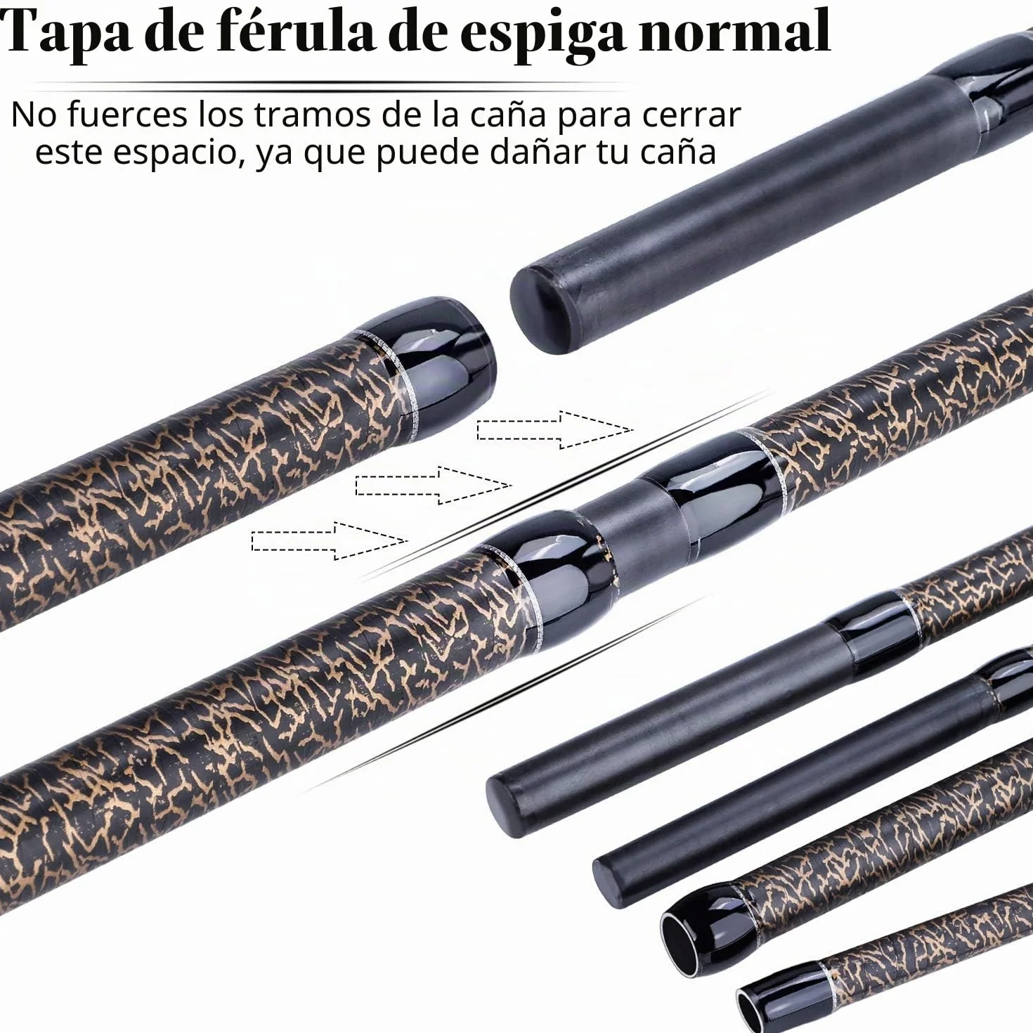 Sougayilang Caña de Pescar Carpa Fibra de Carbono 4/5 Secciones Portátil Mango Eva Agua Salada Dulce