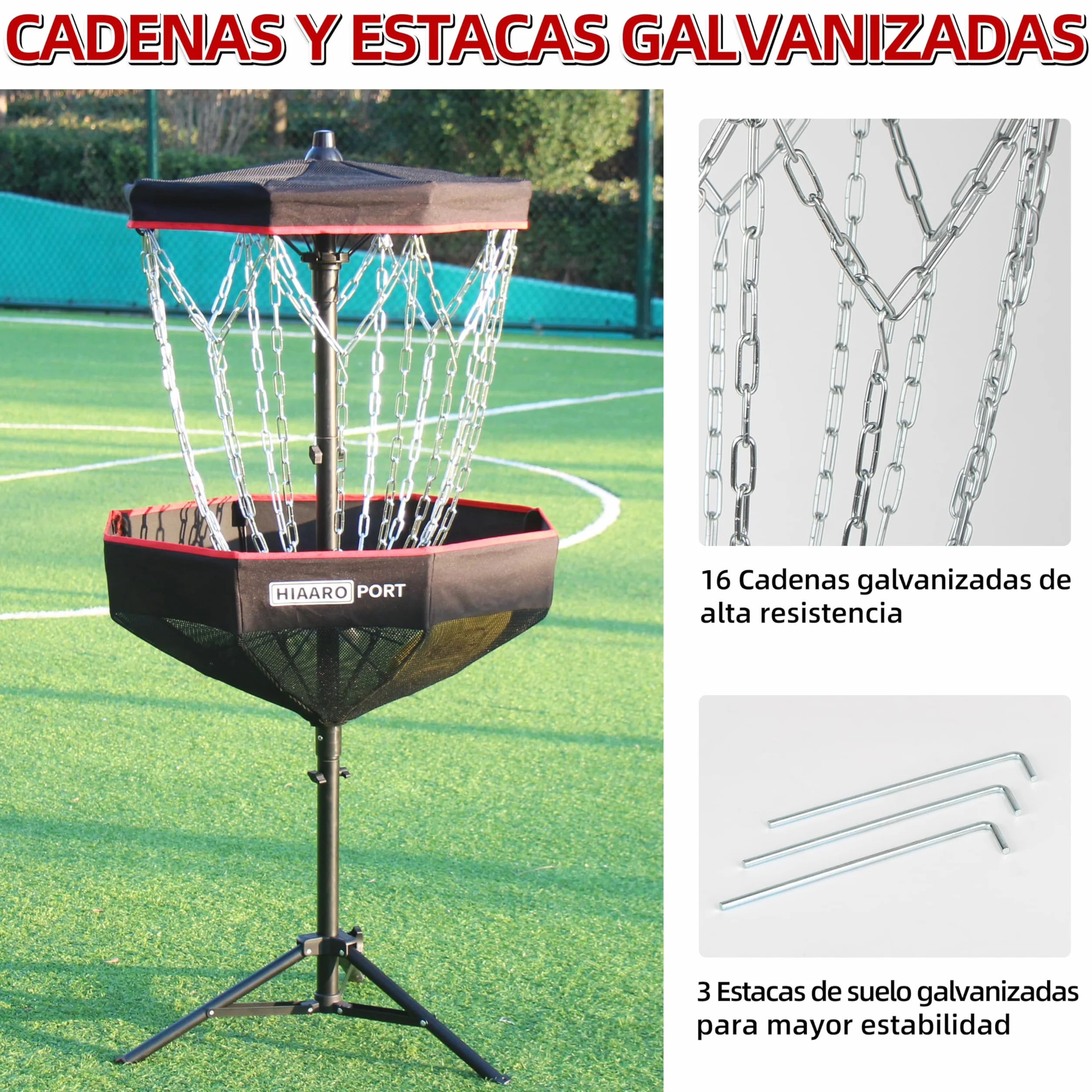 Cesta de Golf Portátil con Diana Plegable y Bolsa de Transporte