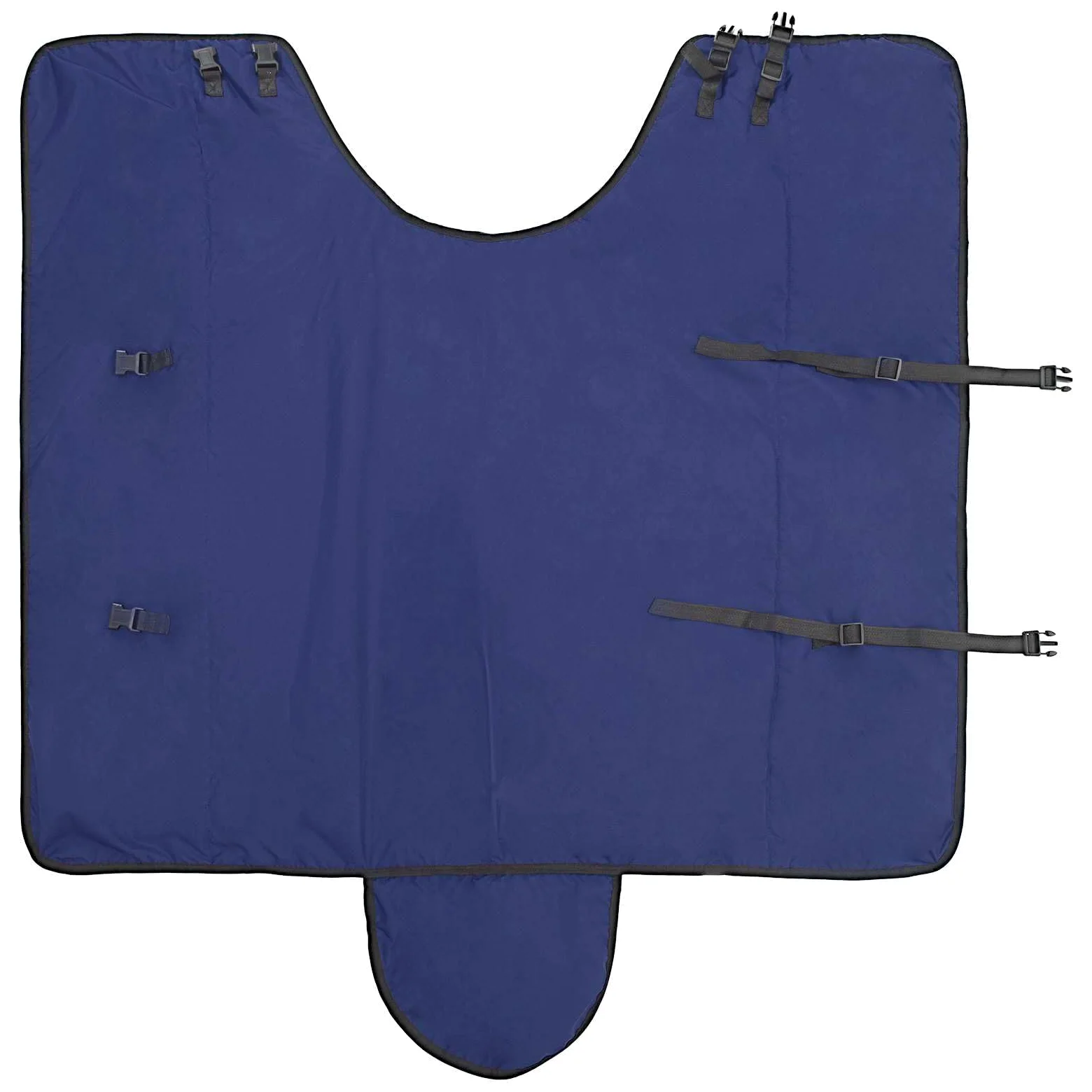 Manta para caballo, 165 cm, color verde oscuro, negro, transpirable, para exteriores, impermeable, con solapa para la cola y hebillas ajustables