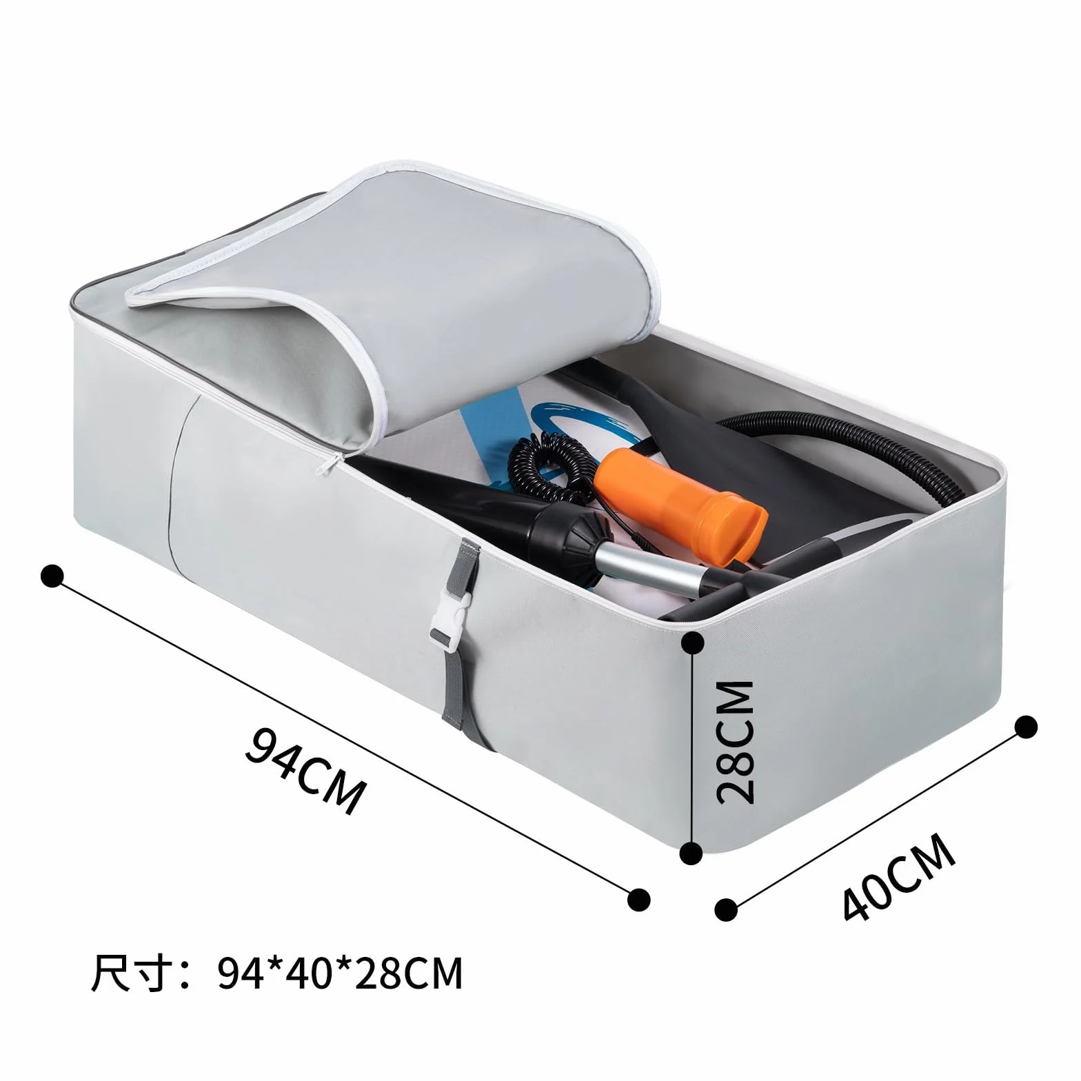 Mochila para Tabla de Paddle 105L Impermeable Gran Capacidad Tela Oxford