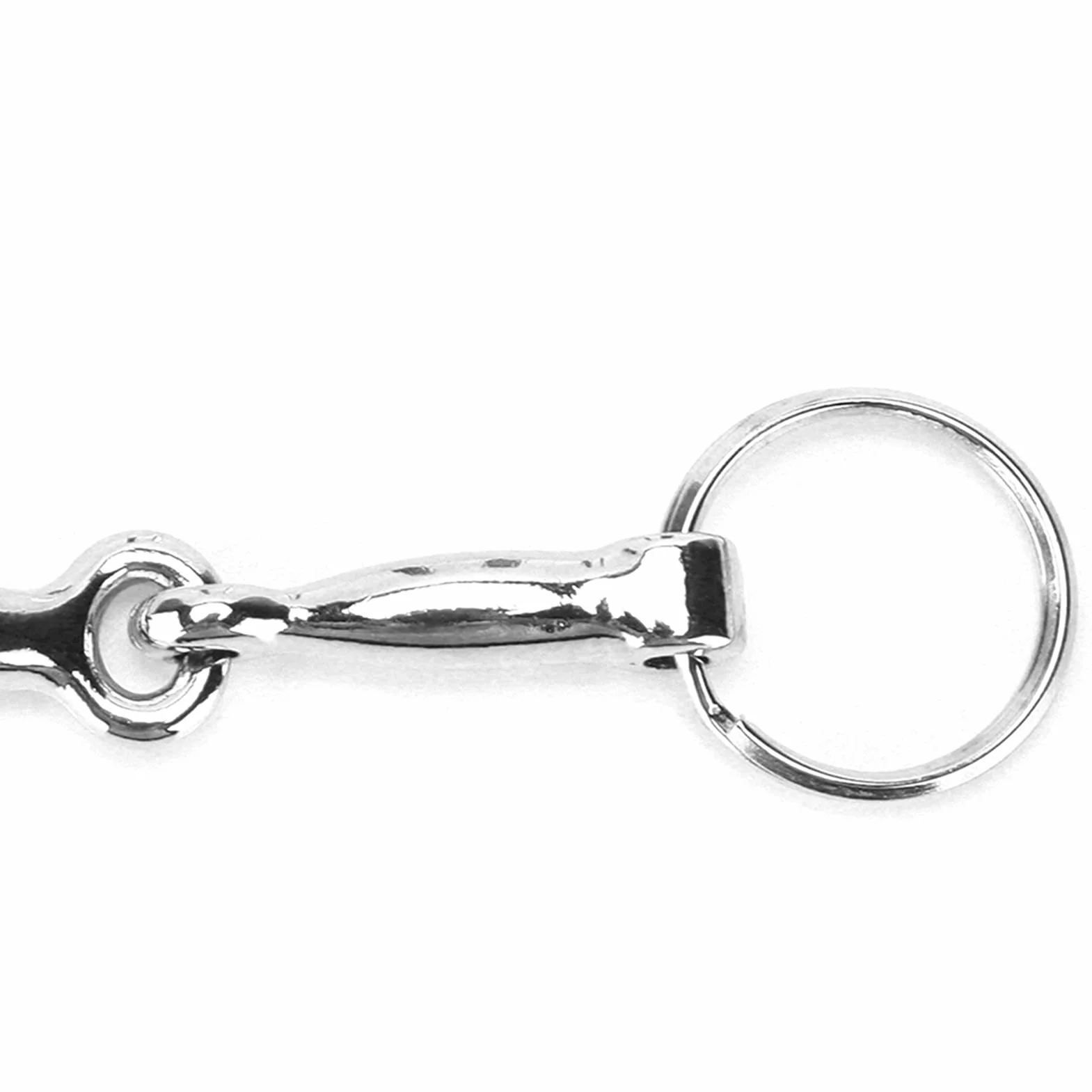 Llavero de Pedacitos de Filete de Caballo, Llavero de Pedacito Pelham de Aleación de Zinc, Conector único, Nudo de Llave de Pedacito de Caballo, Llavero Redondo Duradero para Amantes de los Caballos
