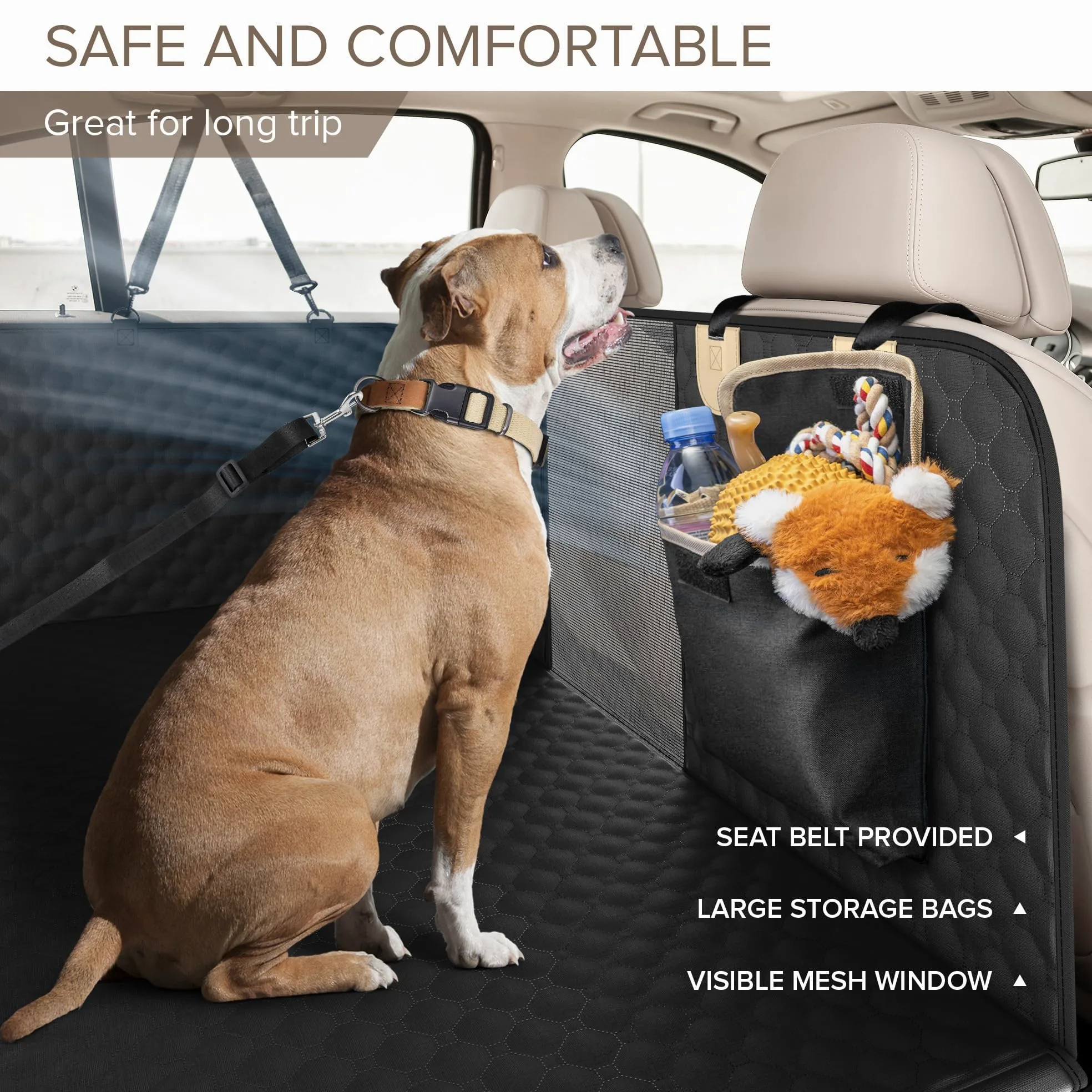 Funda Protector de Asiento de Coche para Perro para Macan 2014-2023, Cubre Asientos Perro Cubierta Alfombra de Asiento Coche para Perros Transportar y Viaje
