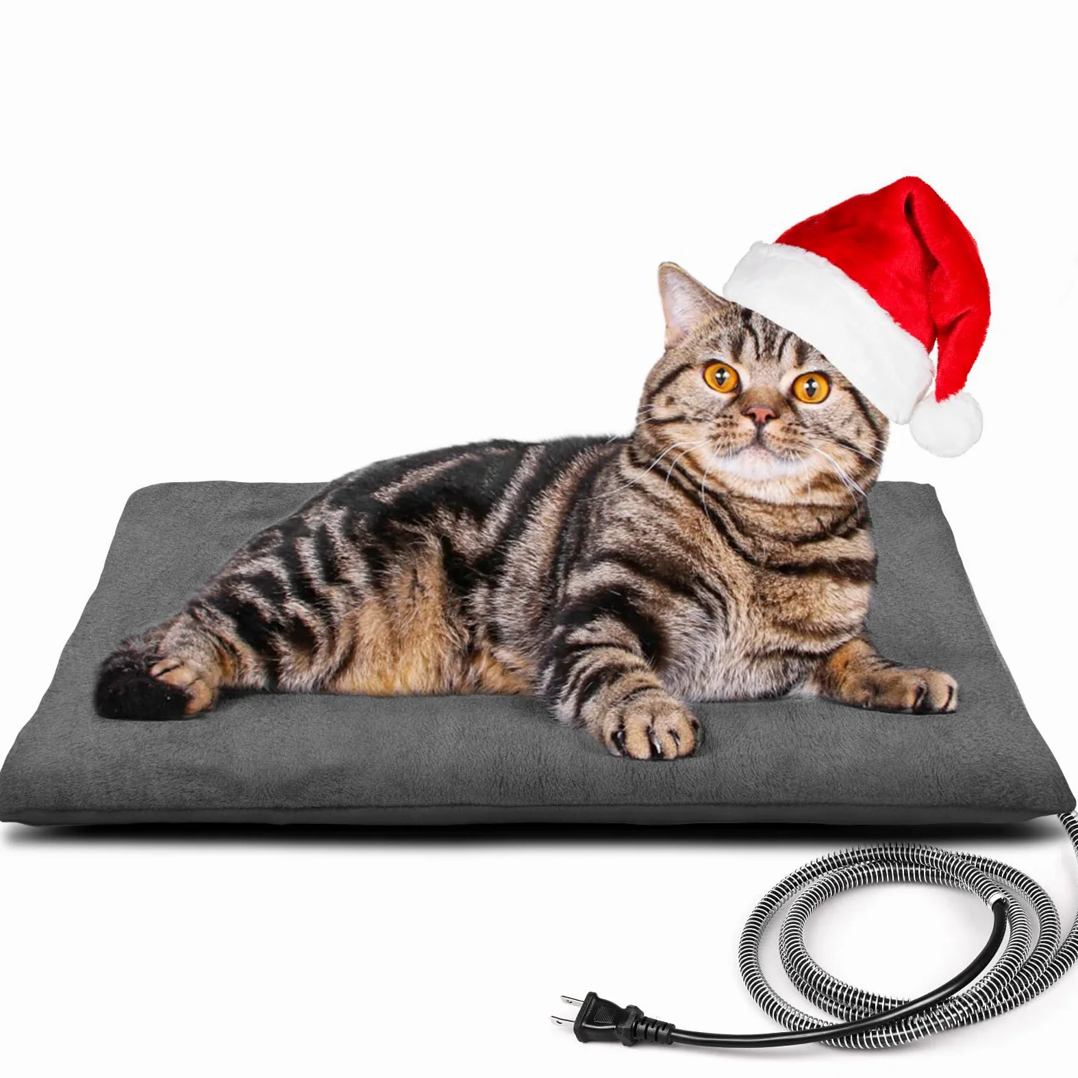 Almohadillas térmicas para mascotas al aire libre para perros y gatos, alfombrilla térmica para cama de gatos, manta eléctrica suave y segura, control automático de temperatura de 100 °F ~ 100 °F,