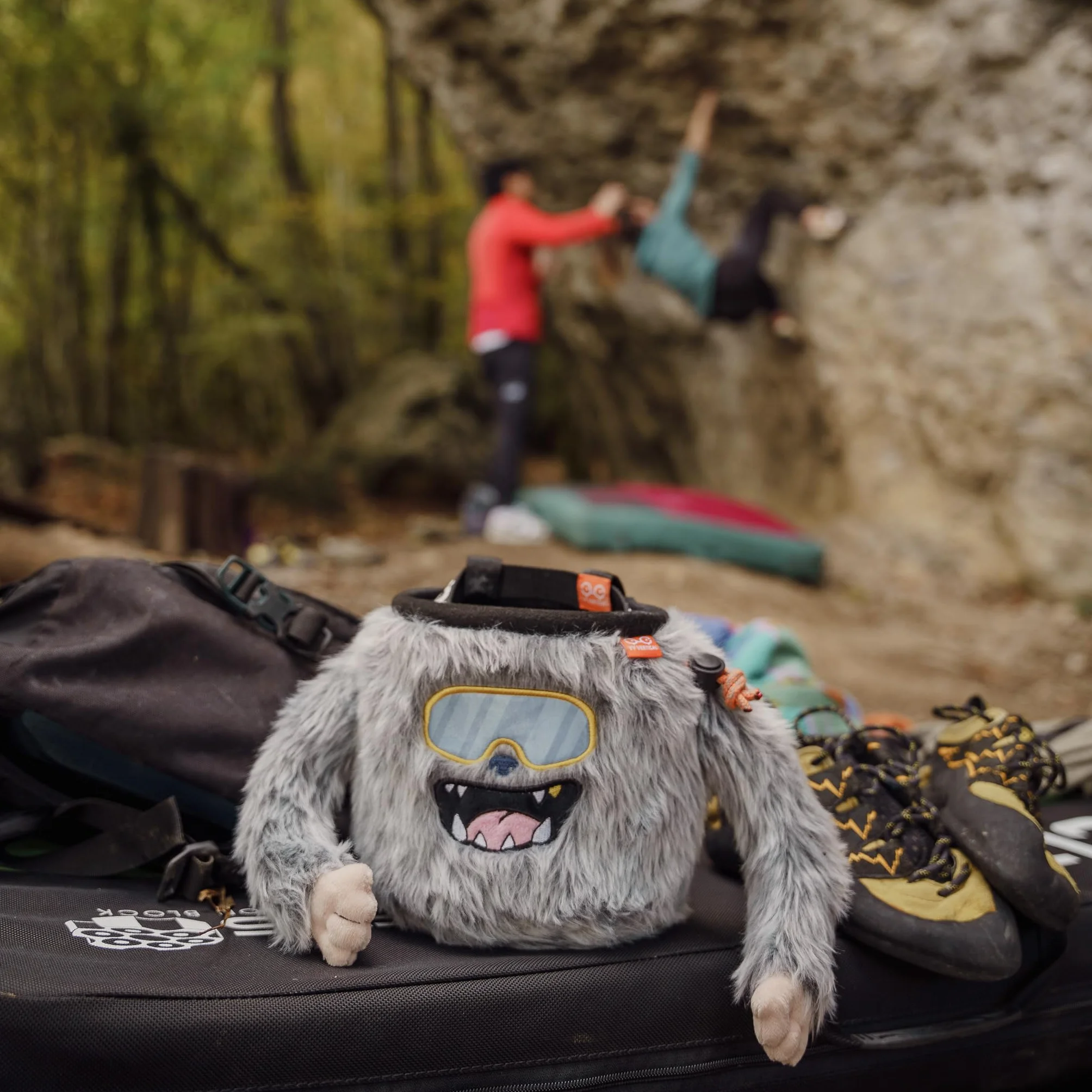 YY Vertical Yeti Bolsa de tiza para escalada en roca para adultos y niños, búlder