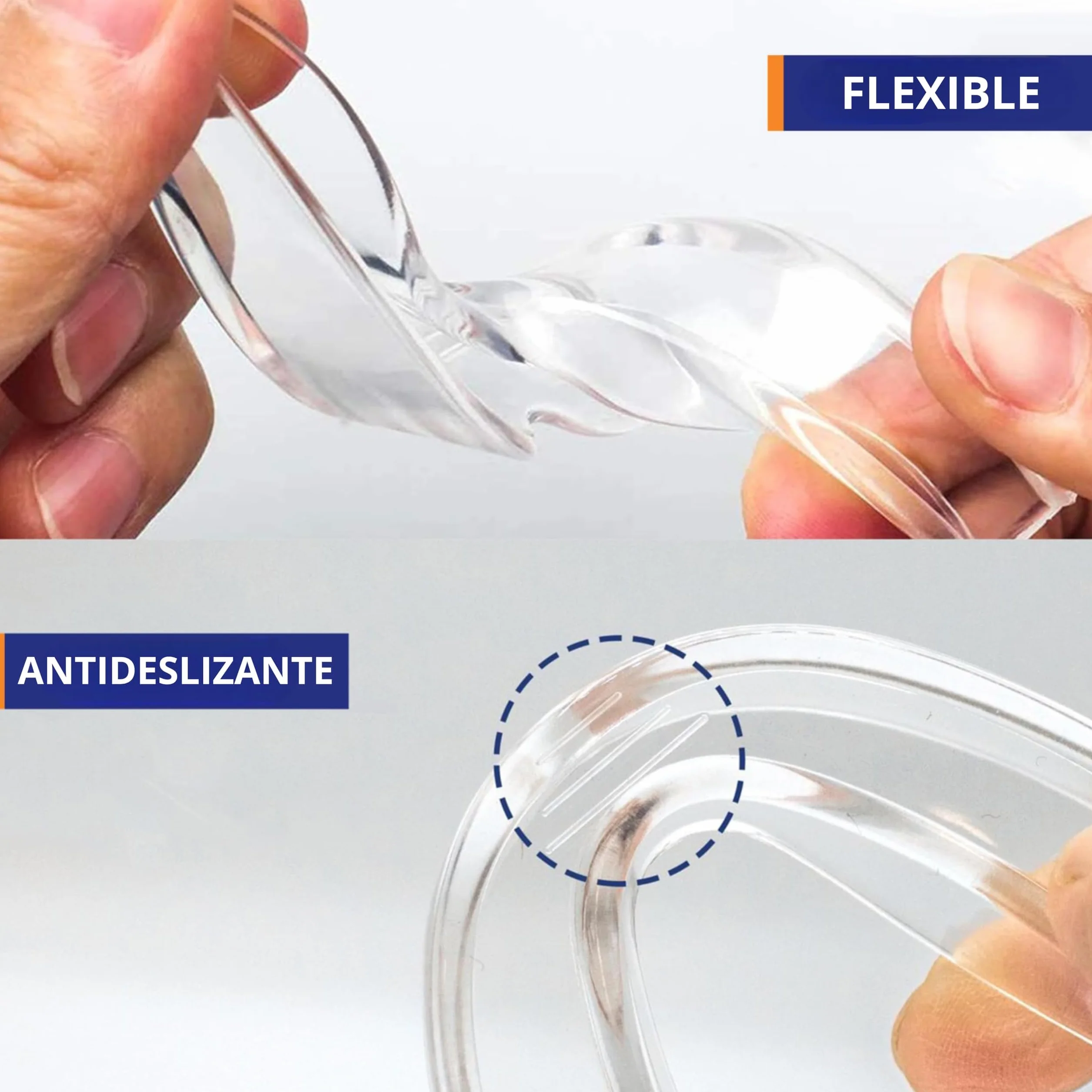 Férula Dental Anti Bruxismo Ajustable y Reutilizable – Pack 4 Unidades (2 Pequeñas + 2 Grandes) Protector Bucal para Dormir