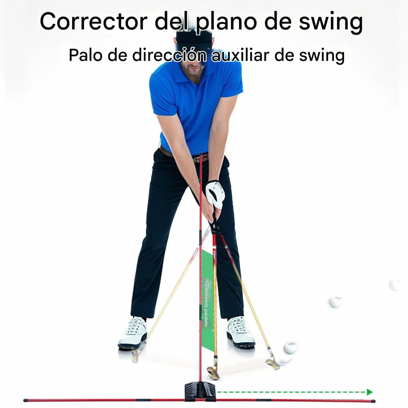 Varillas De Alineación Golf Soporte Portátil Multifuncional Entrenador De Swing Equipo De Entrenamiento Deportivo