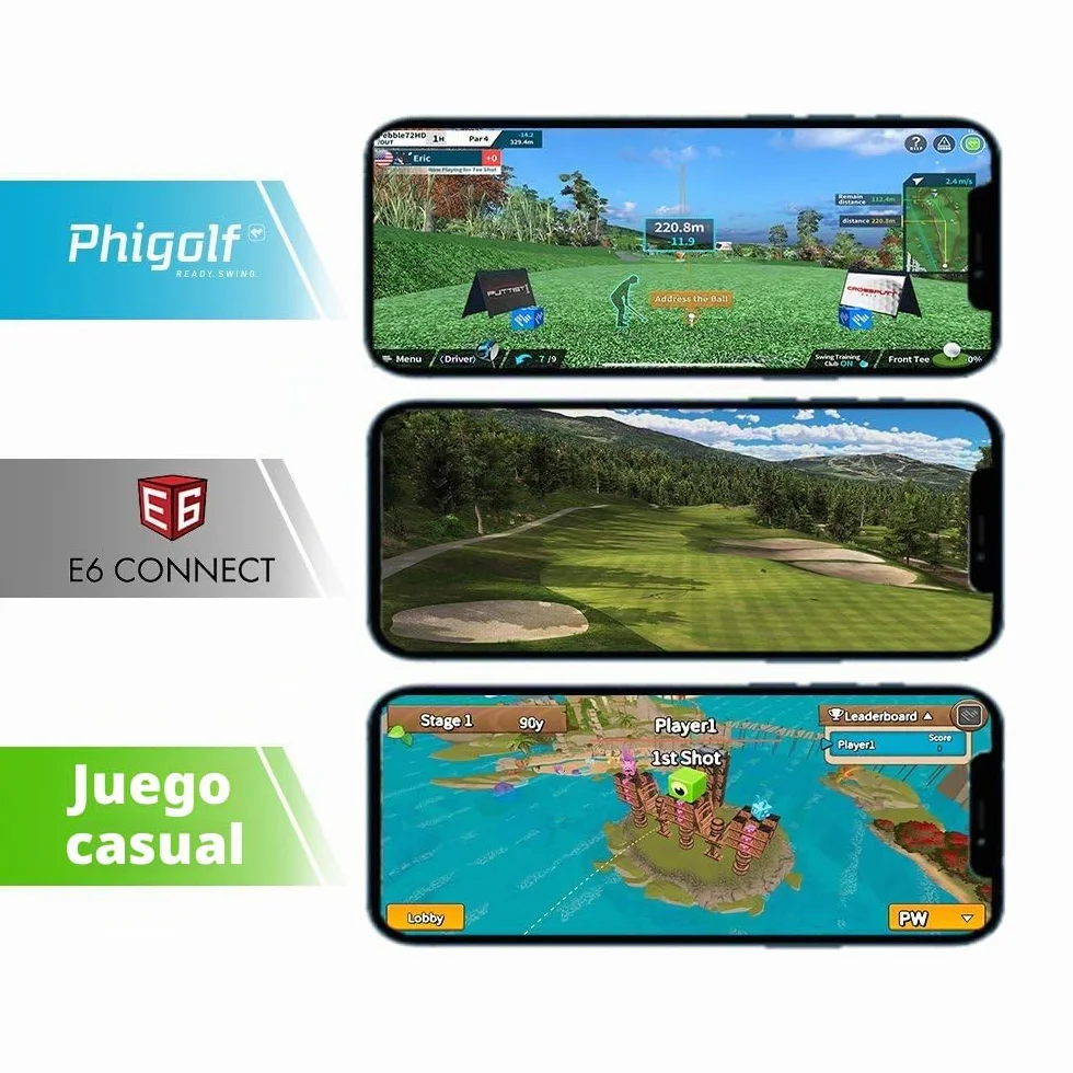 PHIGOLF Phigolf2 Simulador de Golf con Palo Oscilante, Entrenador de Swing con Sensor de Movimiento y Análisis 3D