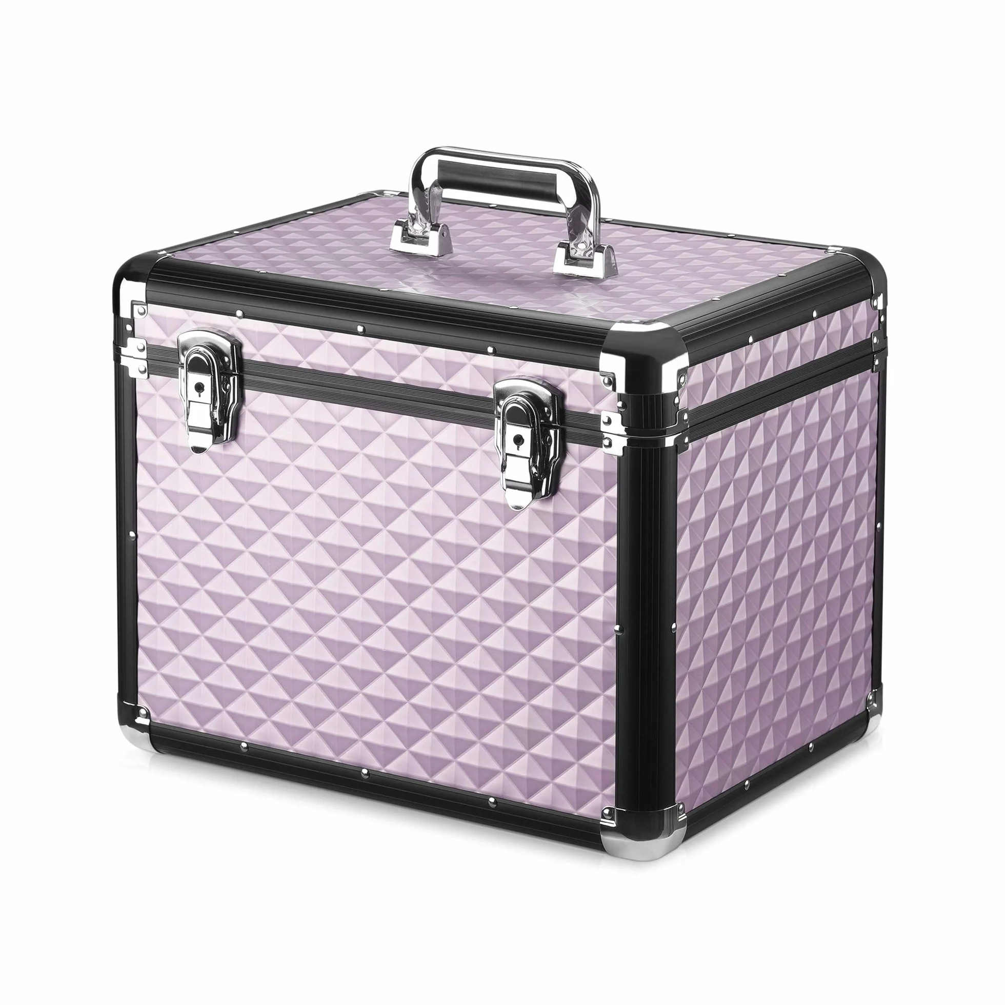 Navaris Caja para Accesorios para Caballos - Baúl de Aluminio para almacenaje y Transporte de Herramientas de Limpieza Cuidado de Caballo - Oro Rosa