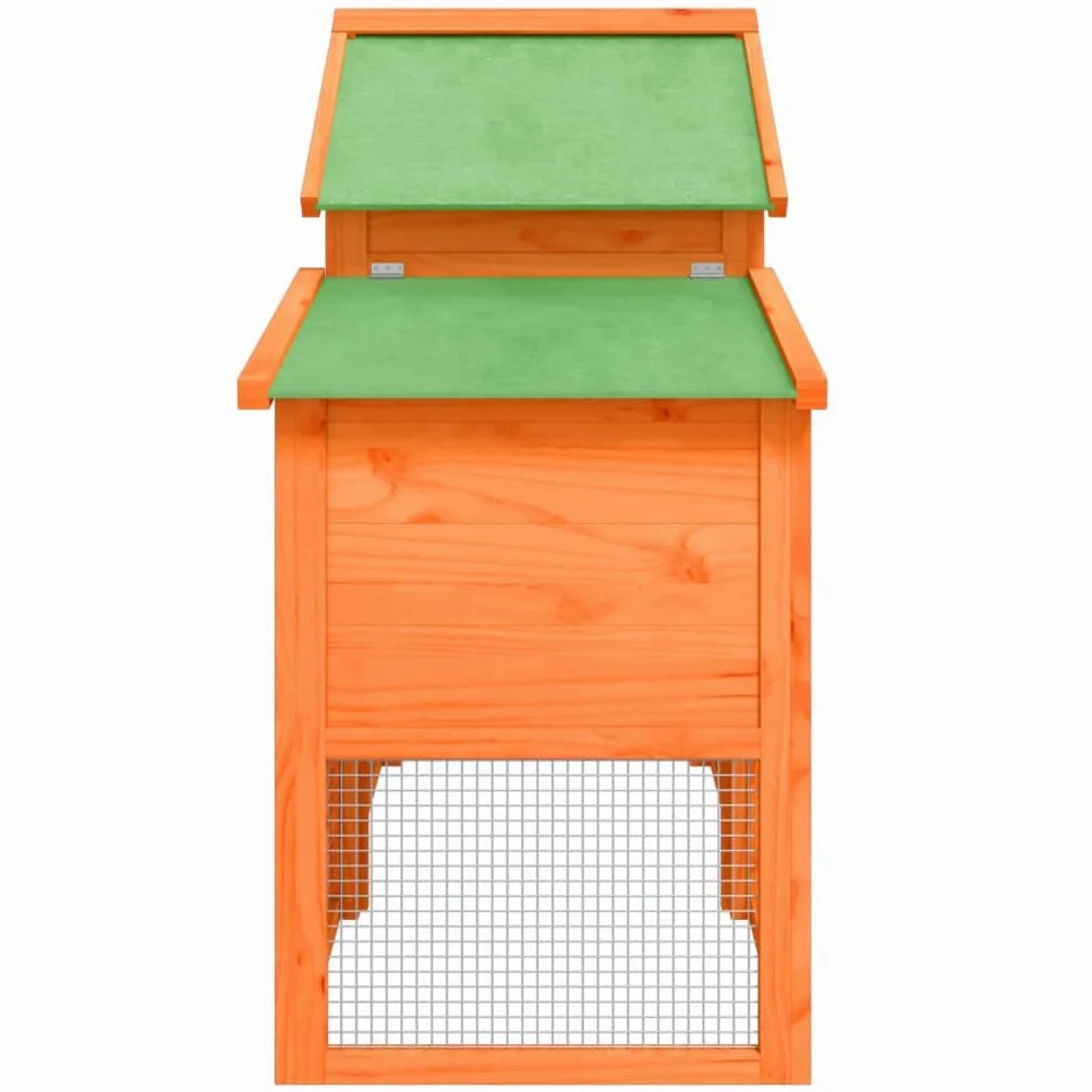 Gallinero de madera de pino, 186,5 x 58,5 x 113 cm, gran gallinero con nido, rampa y caño, para gallinas, conejos y patos, marrón, madera maciza
