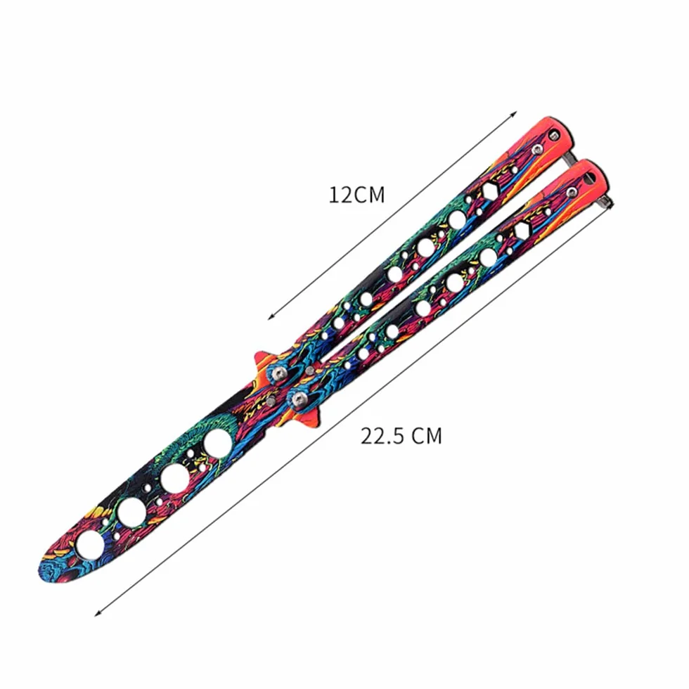 Cuchillo De Mariposa De Entrenamiento Hoja De Metal Roma Segura