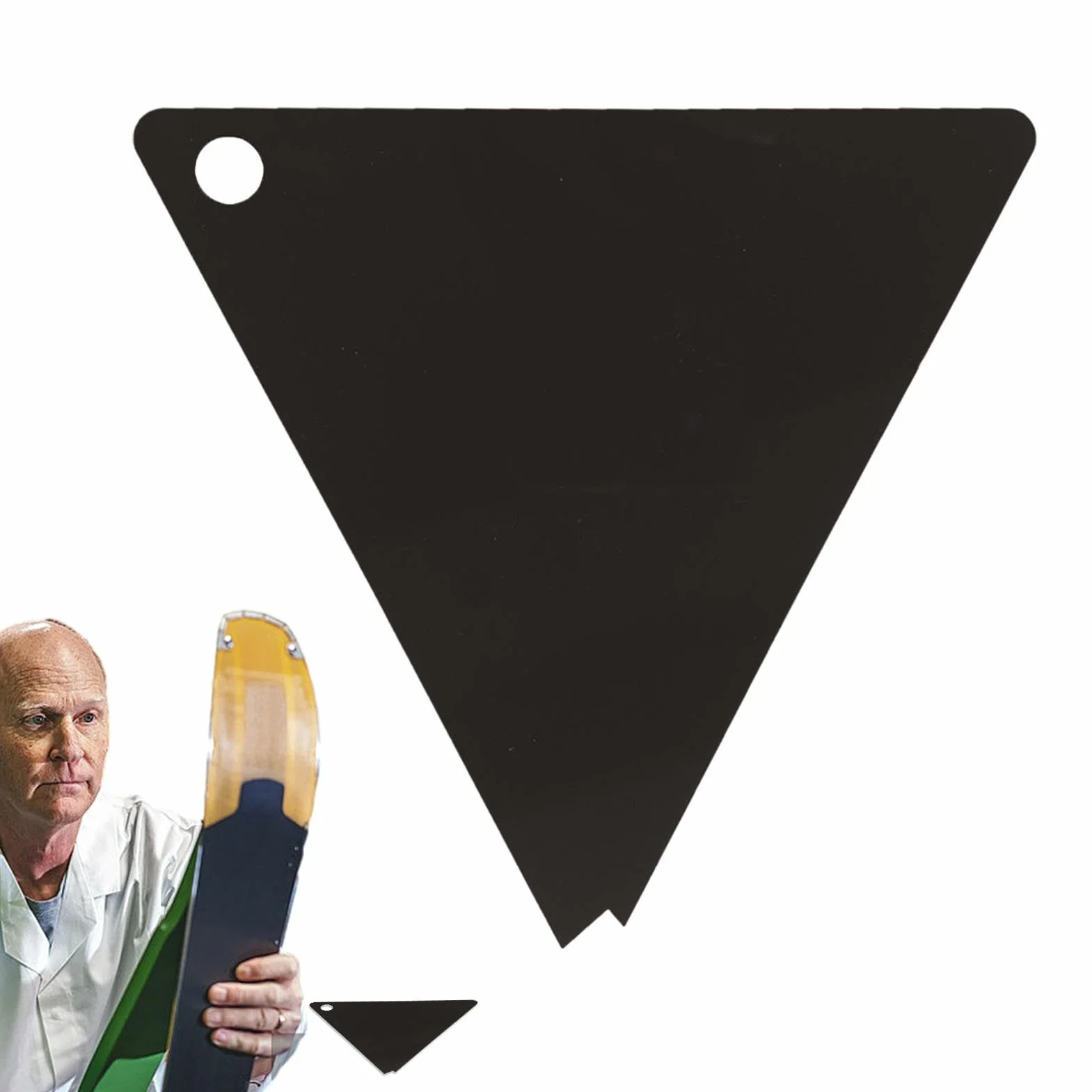 Rascador de cera acrílico triangular para snowboard y esquí
