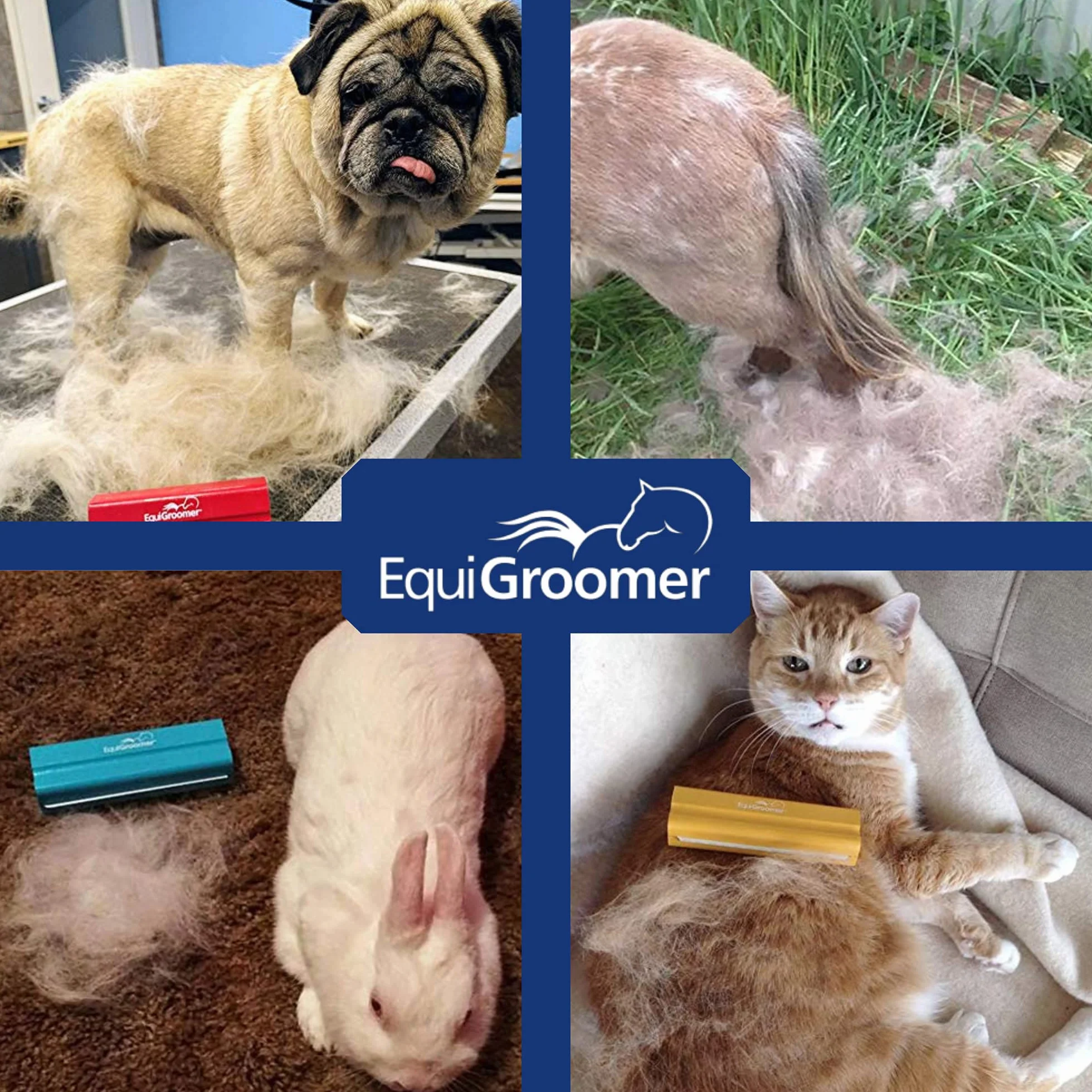 EquiGroomer Cepillo para Perros y Gatos 12,7 cm Morado