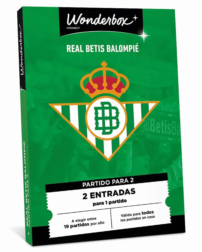 WONDERBOX Connect Real Betis Balompié Caja Regalo 2 entradas 1 partido 27 meses