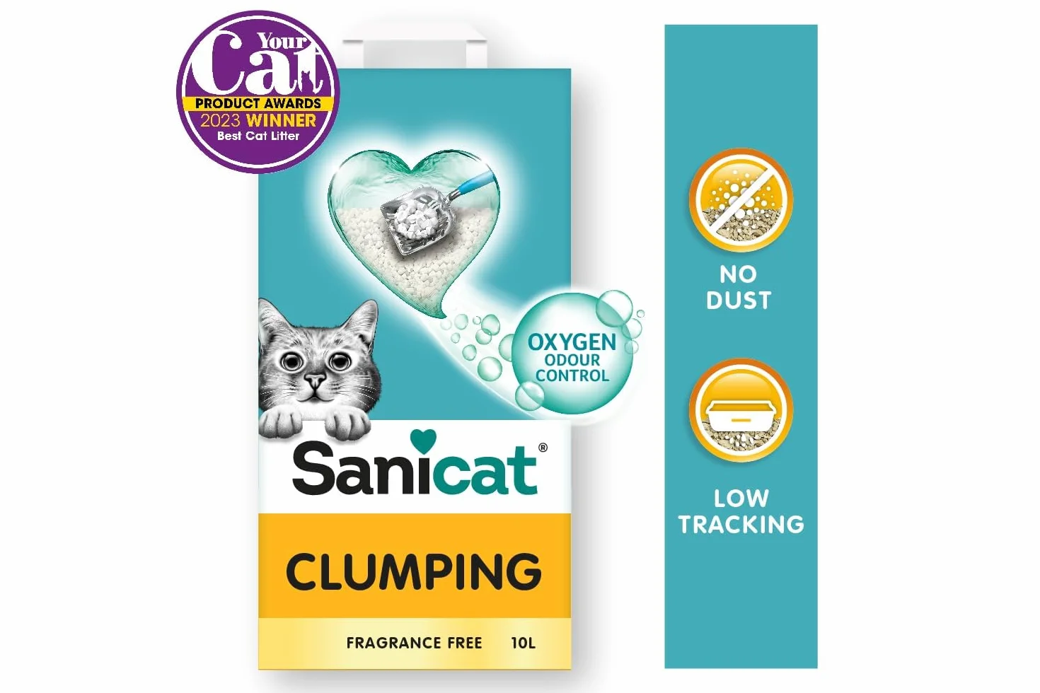Sanicat Arena para Gatos Aglomerante Sin perfume 10 L Control de Olor