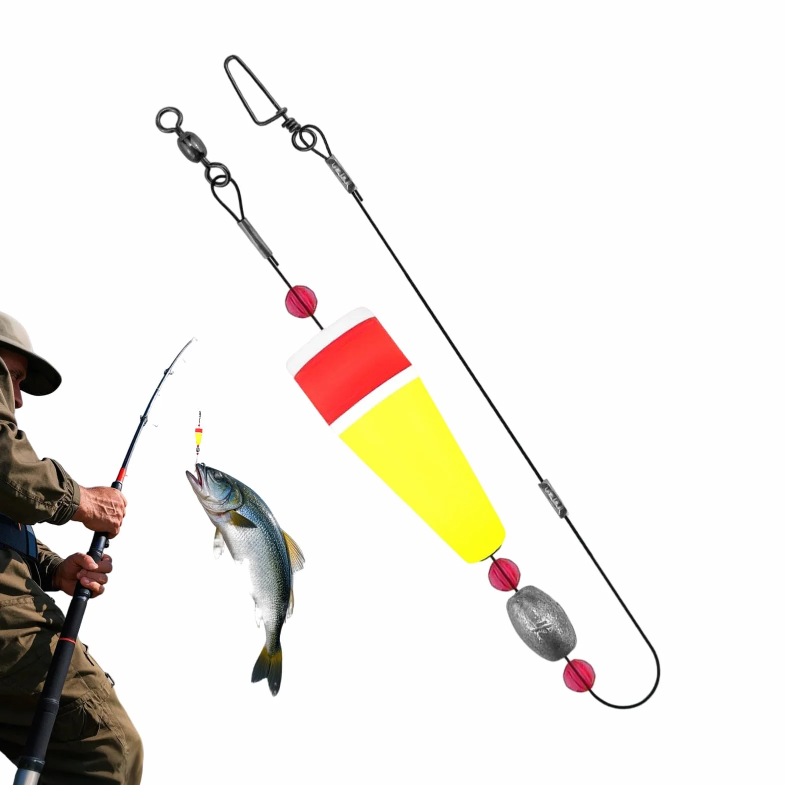 Flotadores para Perca Americana Accesorios Dinámicos con Retroalimentación Sensorial Agua Dulce y Salada