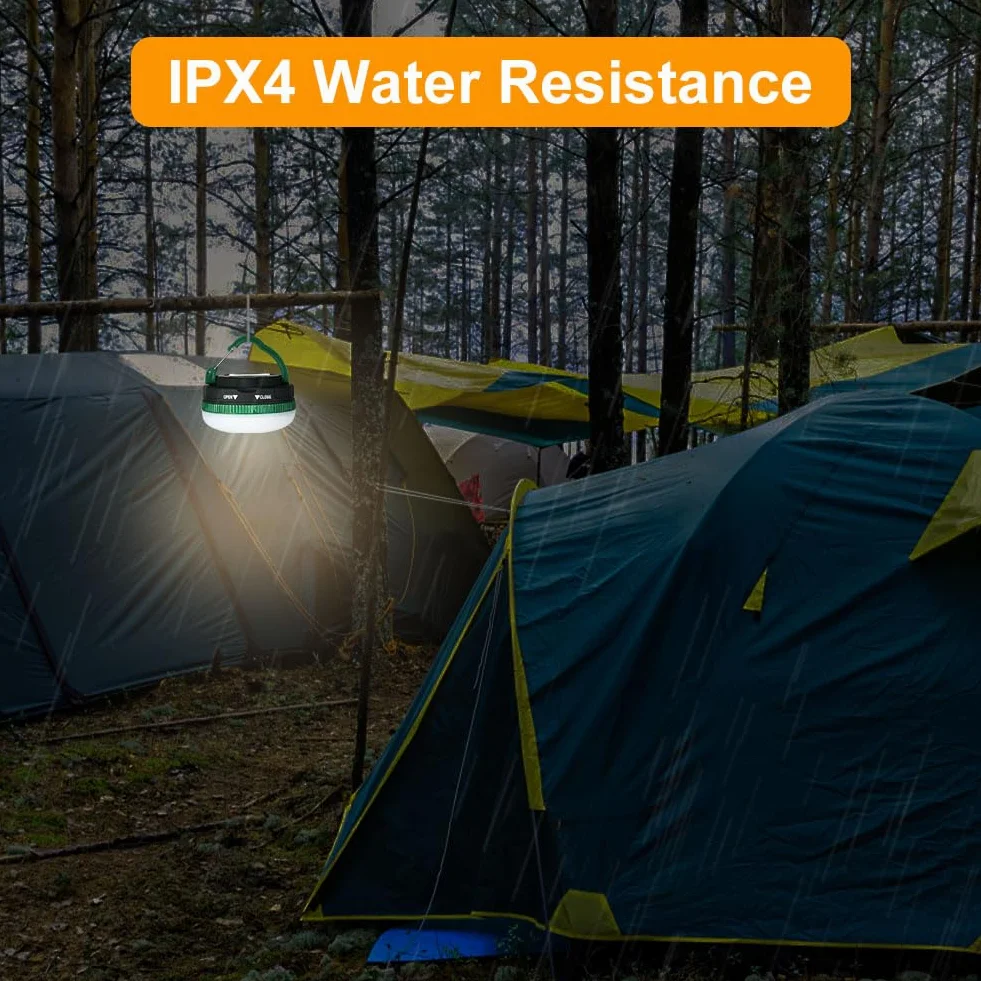 Flintronic Luz de Camping Portátil 5 Modos IP43 Resistente Al Agua con Gancho