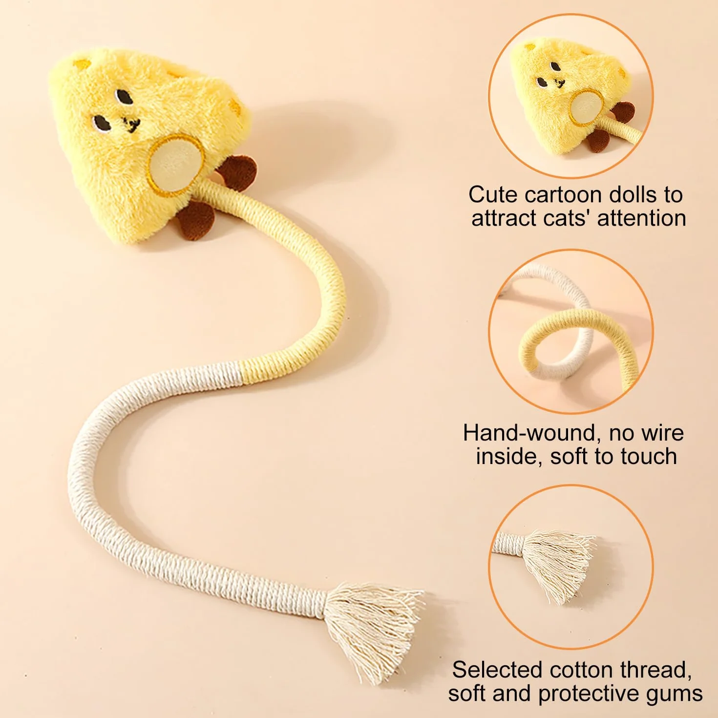 Cuerda Dental para Gatos - Juguete para Morder y Masticar, para Limpiar Los Dientes y Liberar El Estrés