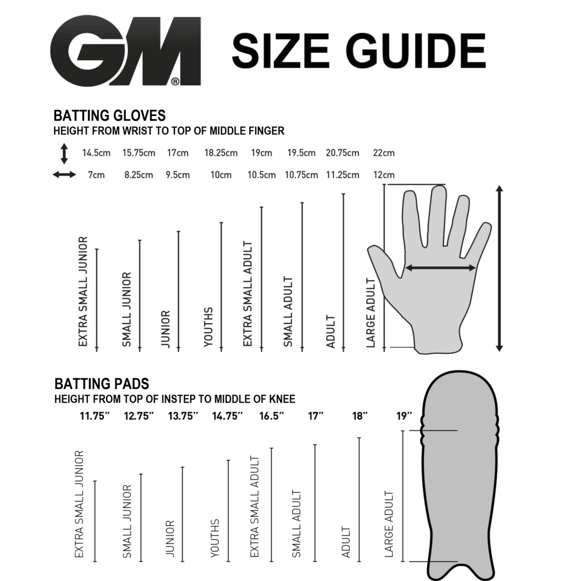 Gunn & Moore GM Aion Cricket Batting Gloves Calf Leather Palm 1 Pair