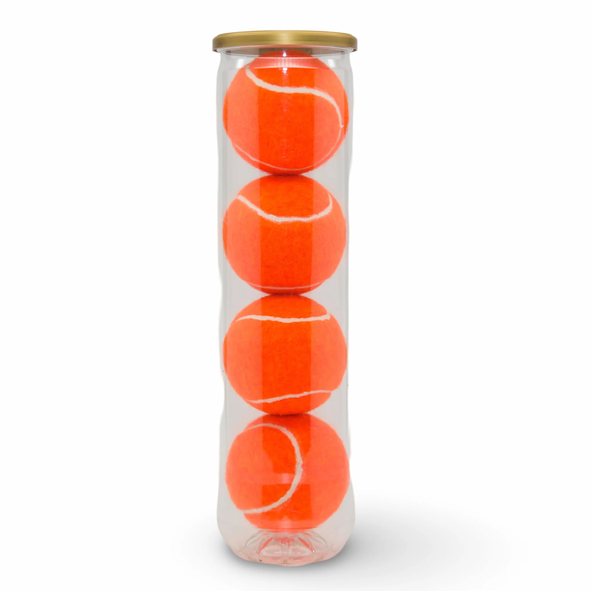 Pelotas de tenis de colores naranja 4 unidades fabricadas en el Reino Unido