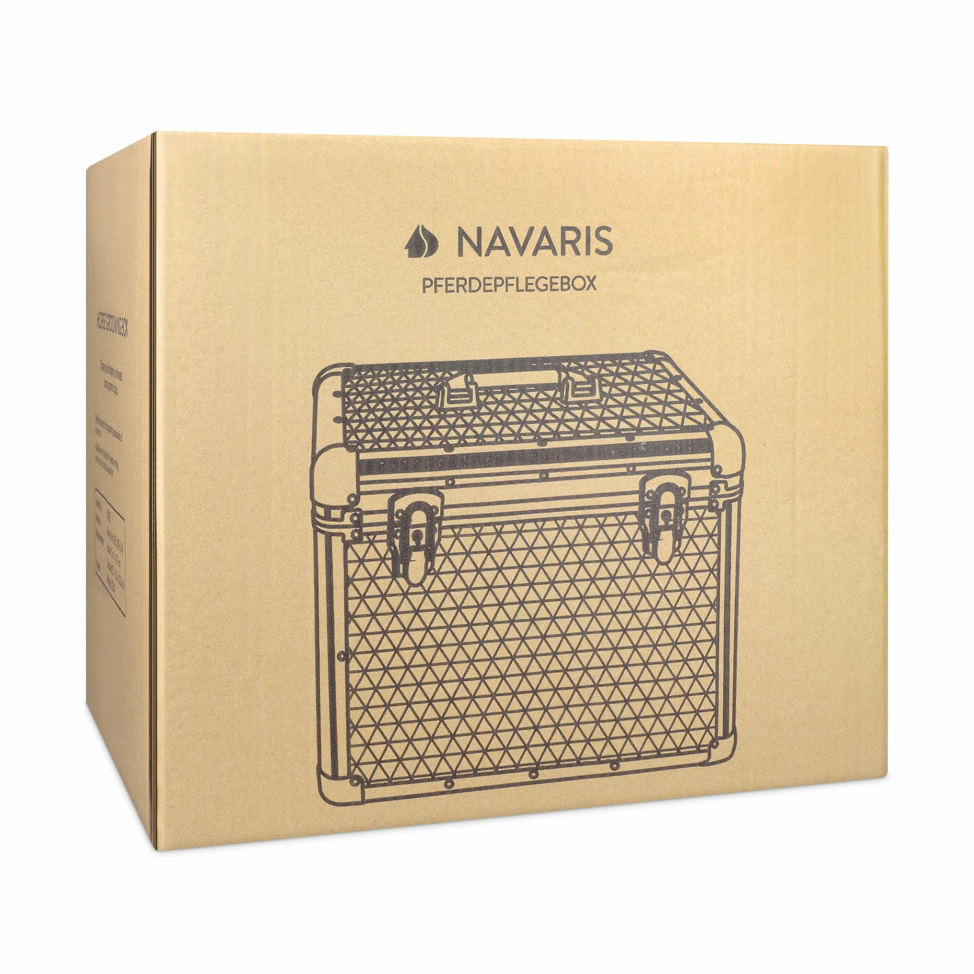 Navaris Caja para Accesorios para Caballos - Baúl de Aluminio para almacenaje y Transporte de Herramientas de Limpieza Cuidado de Caballo - Oro Rosa