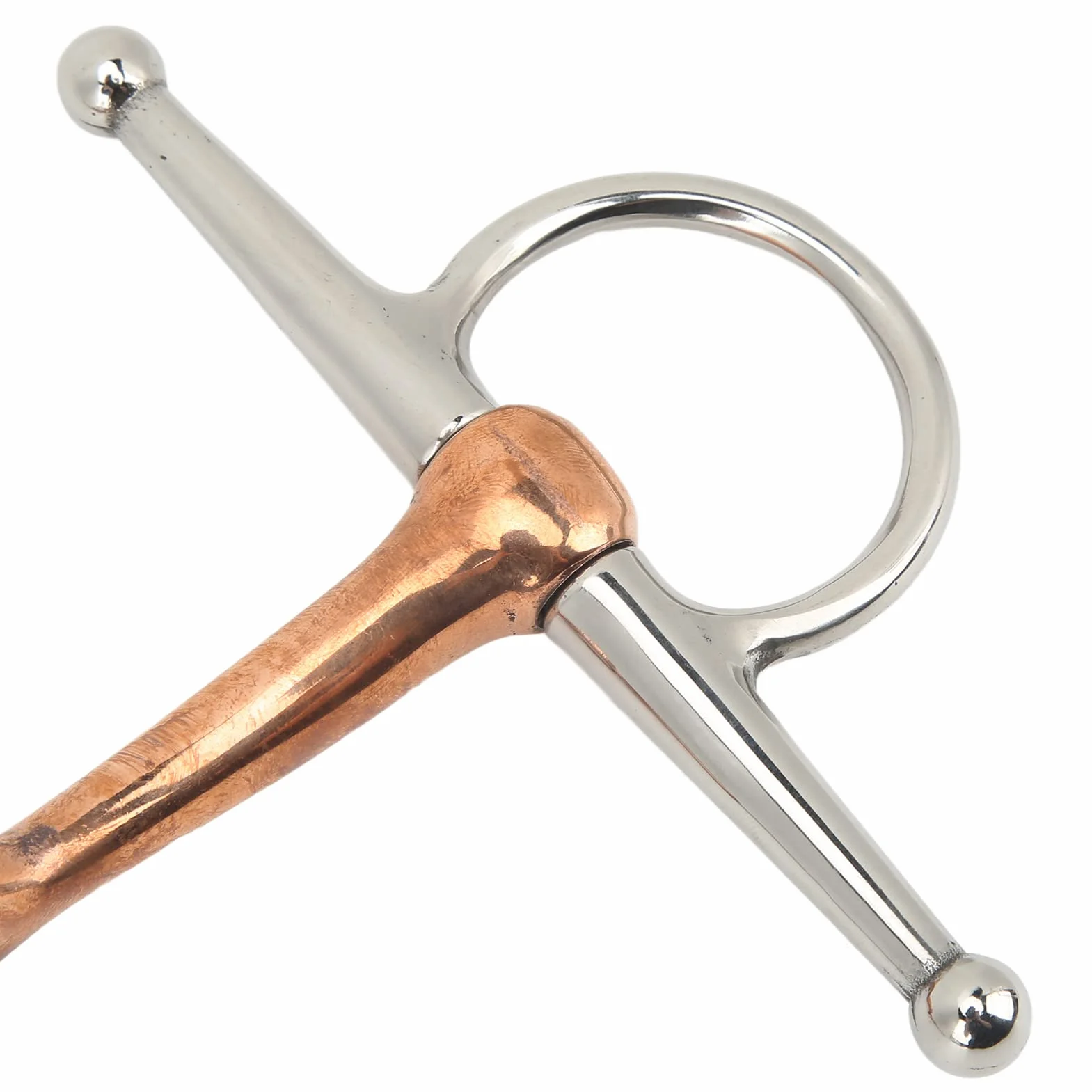 Yosoo Health Gear Broca para Boca de Filete de Mejilla de Caballo, Anillo Suelto de Acero Inoxidable, Cobre Premium