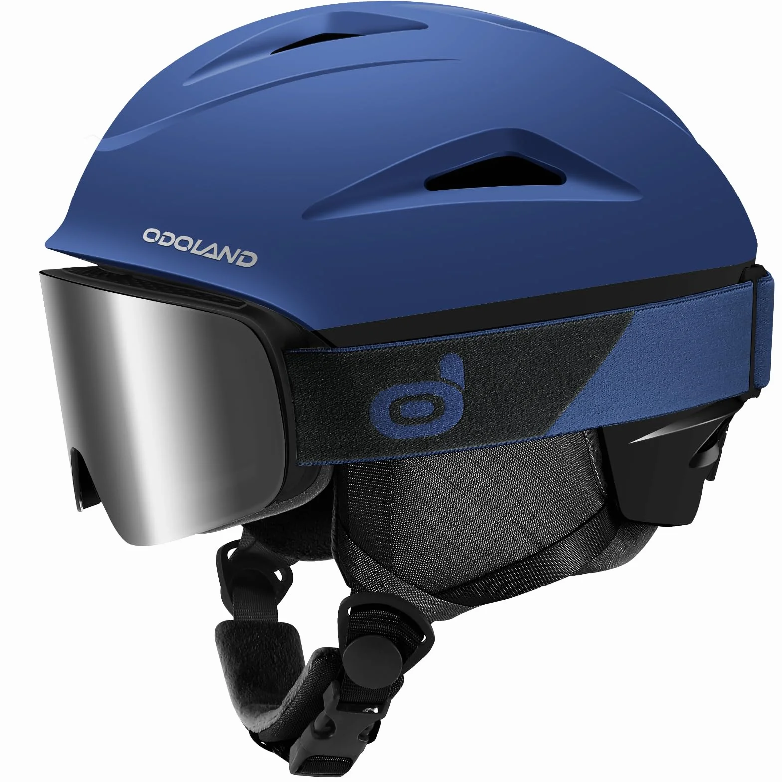 Odoland Casco Esquí con Gafas, Deportes Invierno 10 Orificios Ventilación Forro Extraíble Tamaño Ajustable