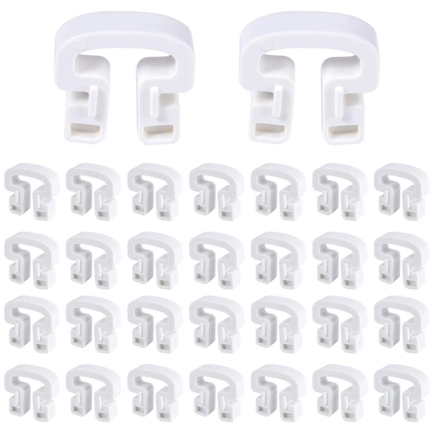 Clips para Red de Fútbol ABS, 3,2 x 3 cm, Accesorios de Portería, Fijación de Red, 30 Piezas