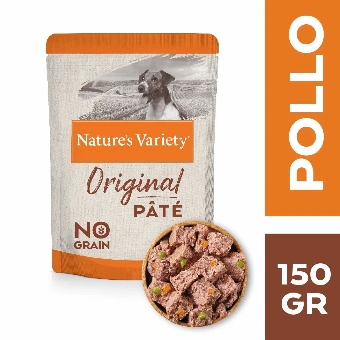 Nature's Variety Original No Grain Paté para Perros Adultos Mini con Pollo Caja 8 x 150 g