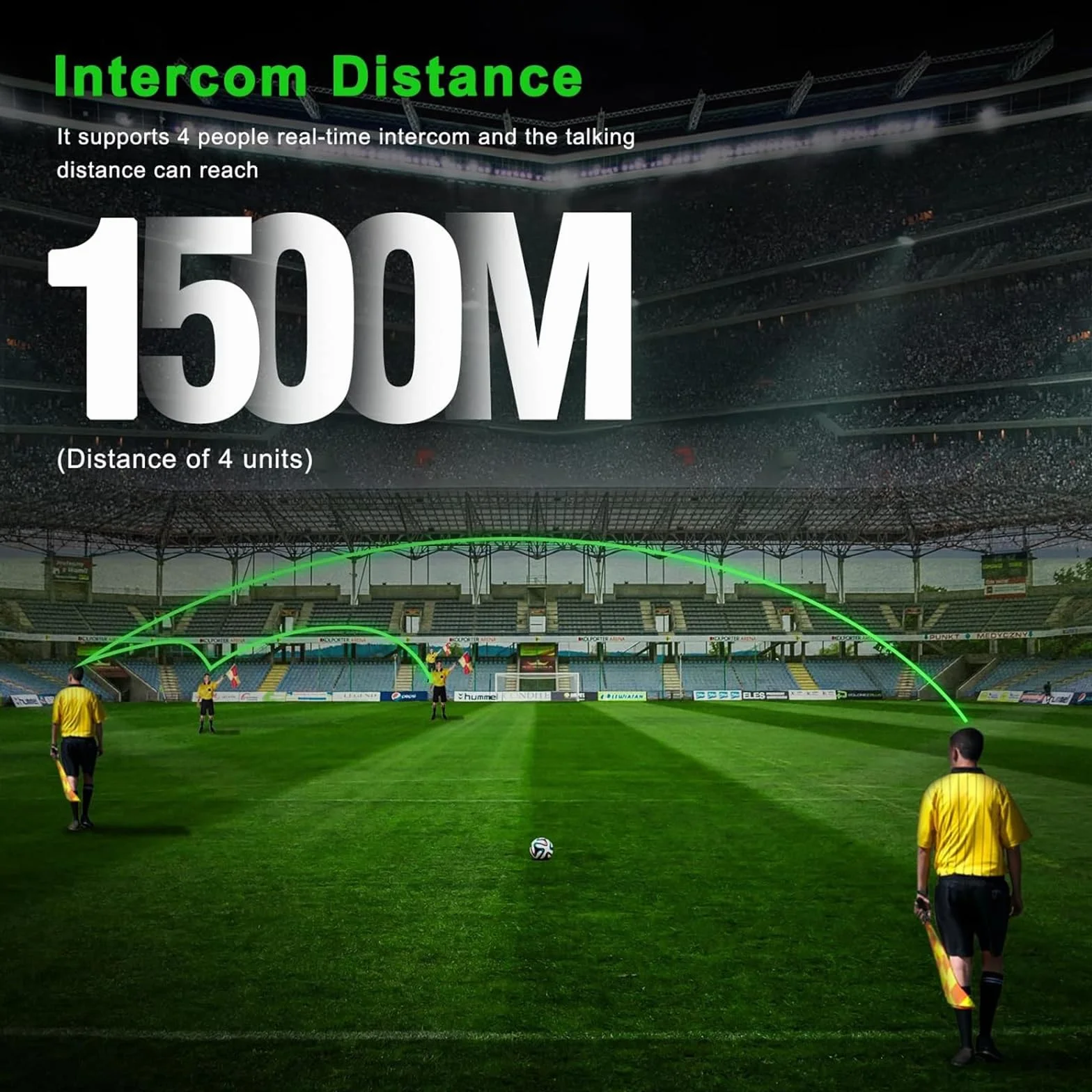 EJEAS FBIM Profesional Sistema de Comunicación con Intercomunicador Bluetooth 1500M 4 Personas Reducción de Ruido CVC Brazalete 2 Paquete