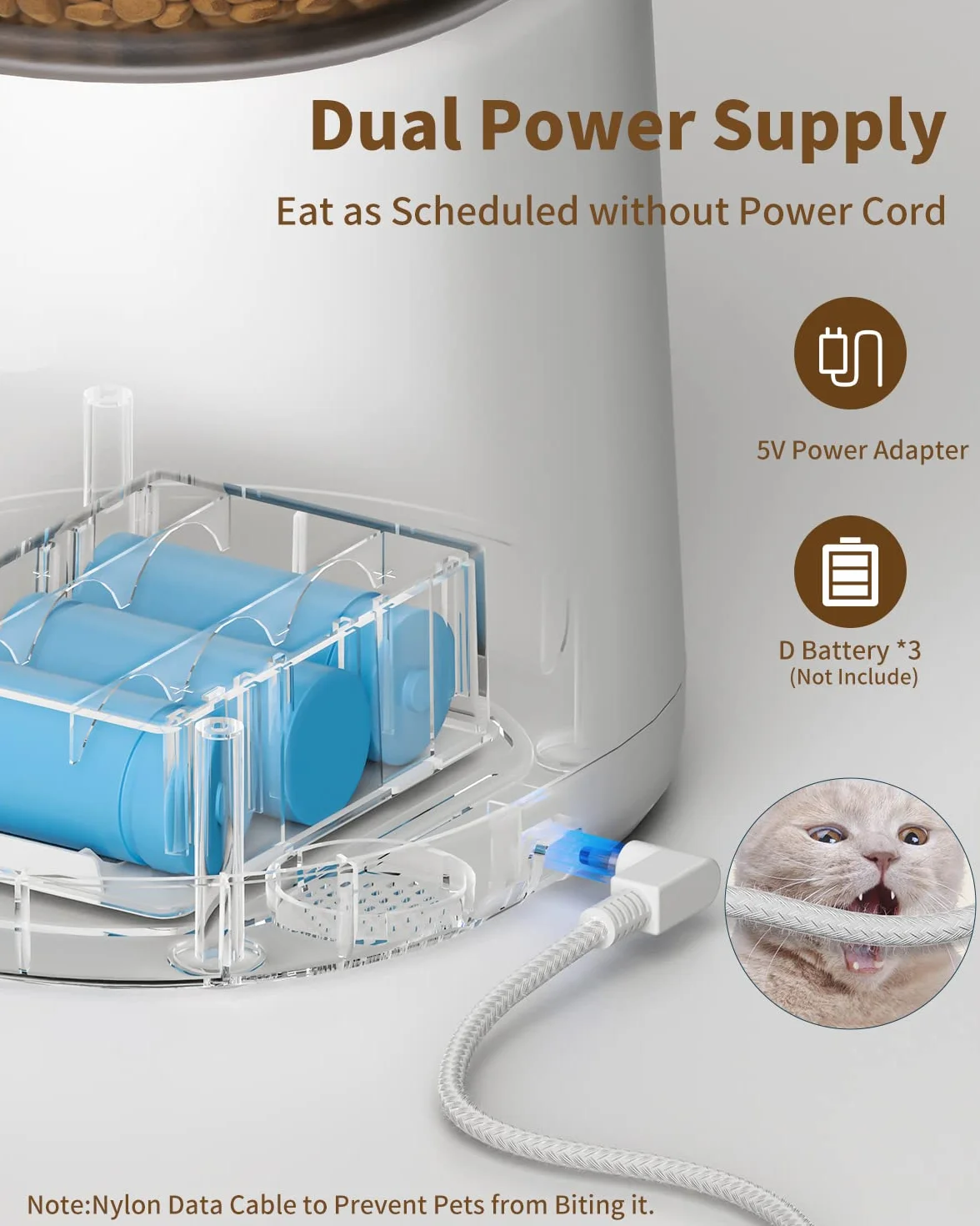 PUPPY KITTY Comedero Gato Automatico, 2.4G WiFi 4L Dispensador Comida Gatos con Bol de Acero Inoxidable, App Control, Grabación de Voz 10S, 1-10 Comidas
