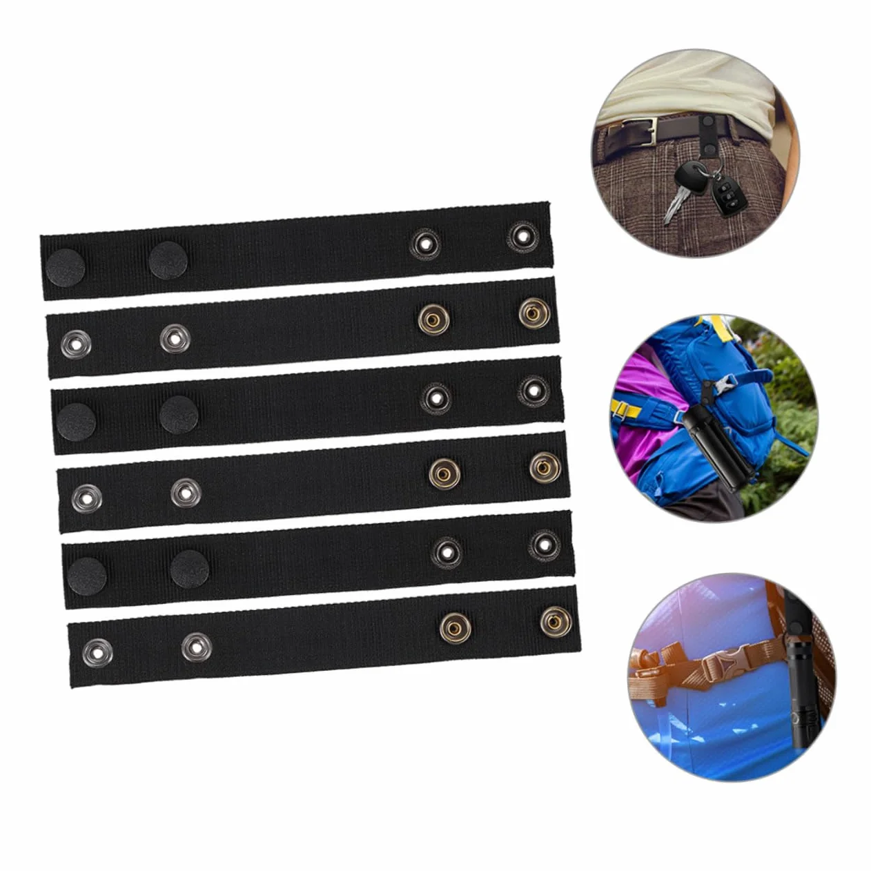 BESPORTBLE 6 Piezas Presillas Cinturón Servicio Nailon Resistente 19x2.5cm Accesorios Actividades Al Aire Libre
