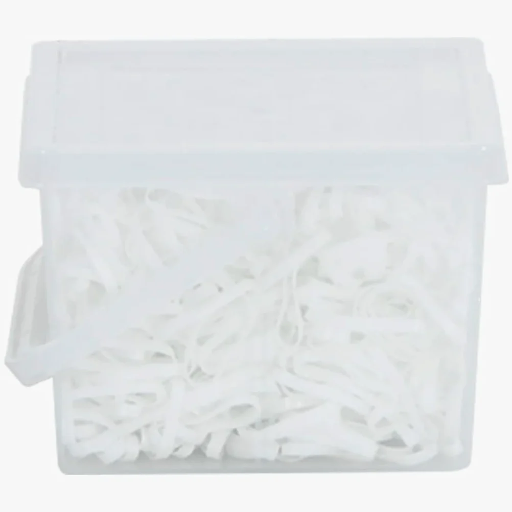 Gomas de crines para caballos, 2500 unidades, silicona blanca para trenzar crines y colas, caja 16 x 12,5 x 9 cm, suministros para caballos, accesorios para caballos, suministros para el día