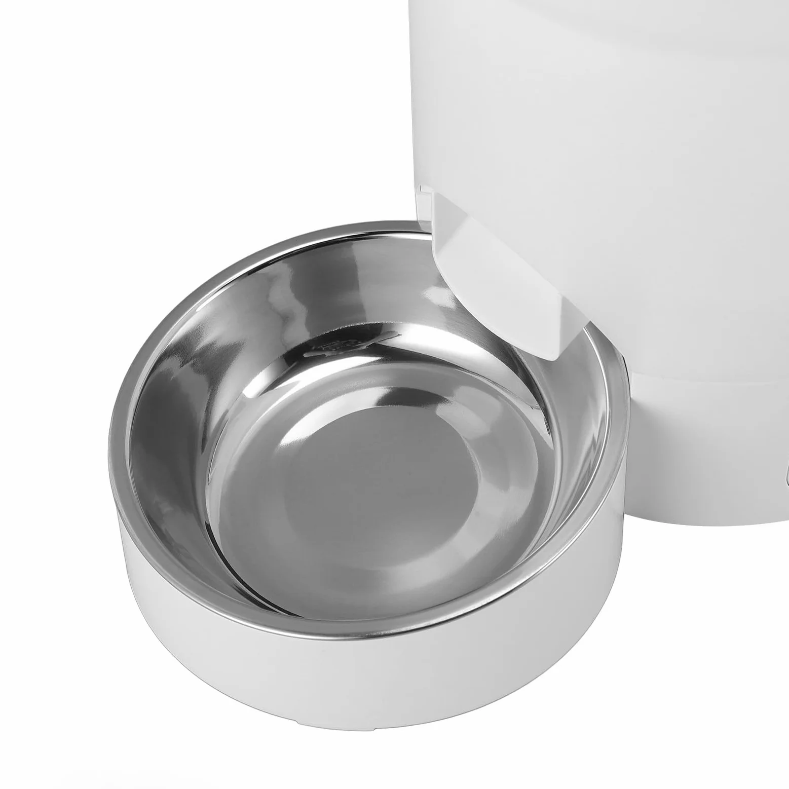 Hztyyier Comedero Automático para Mascotas, Dispensador de Comida Inteligente con Control Remoto WiFi de 5 L, Doble Fuente de Alimentación y Recipiente de Acero Inoxidable, para Gatos y